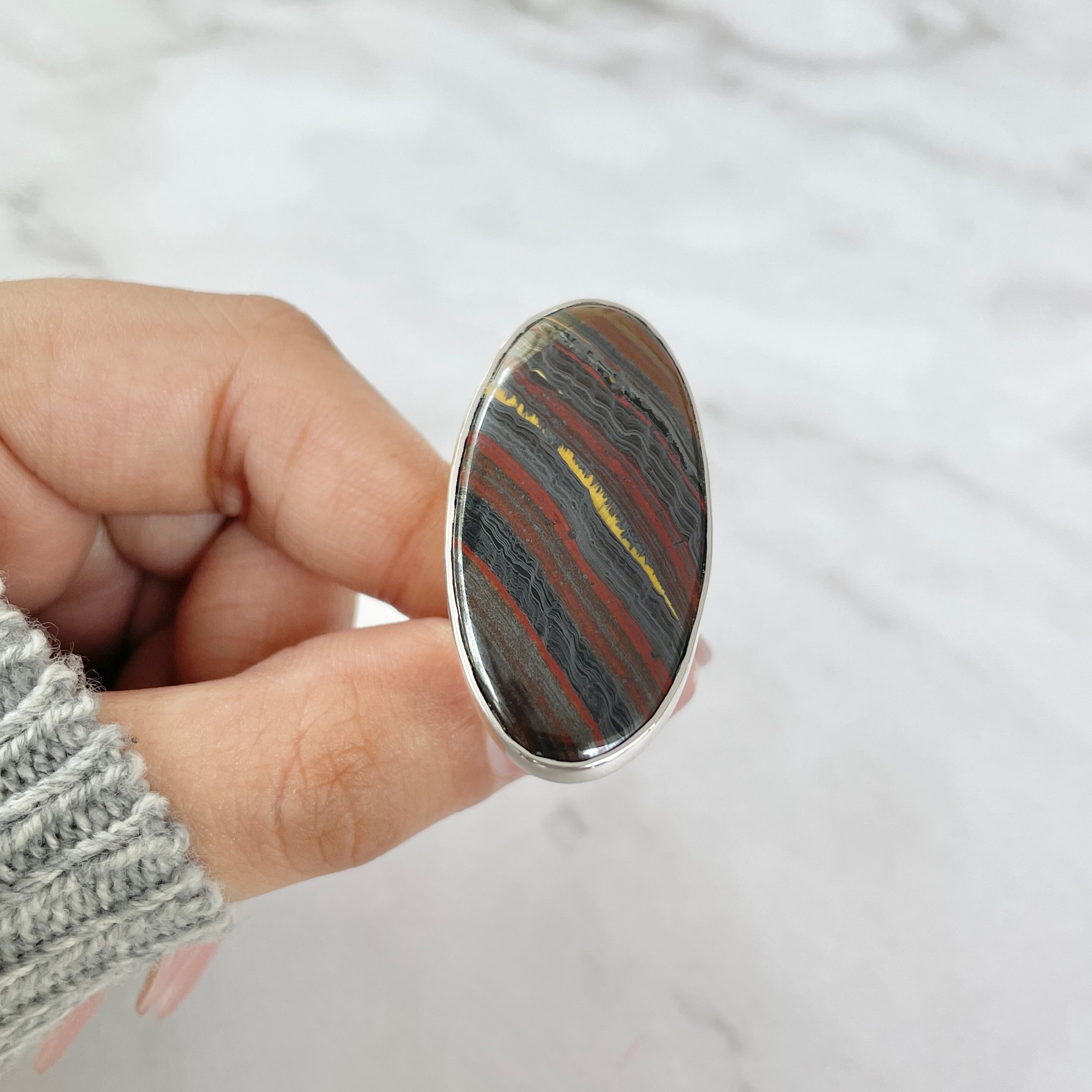 Iron Tiger Eye Ring-(ITE-R-24.)