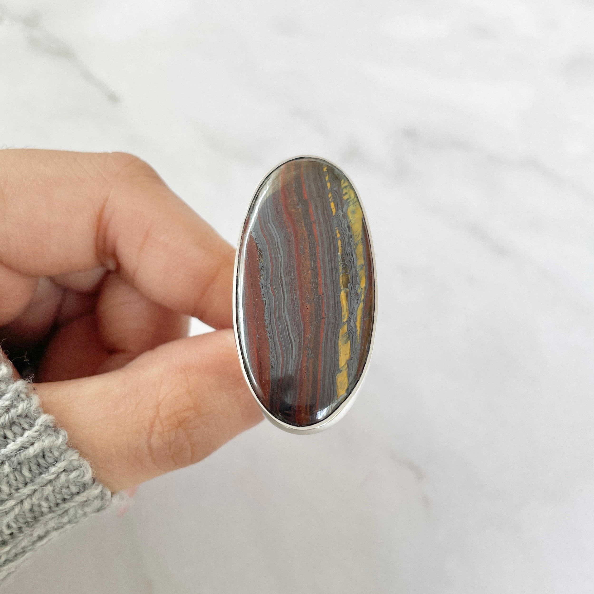 Iron Tiger Eye Ring-(ITE-R-25.)