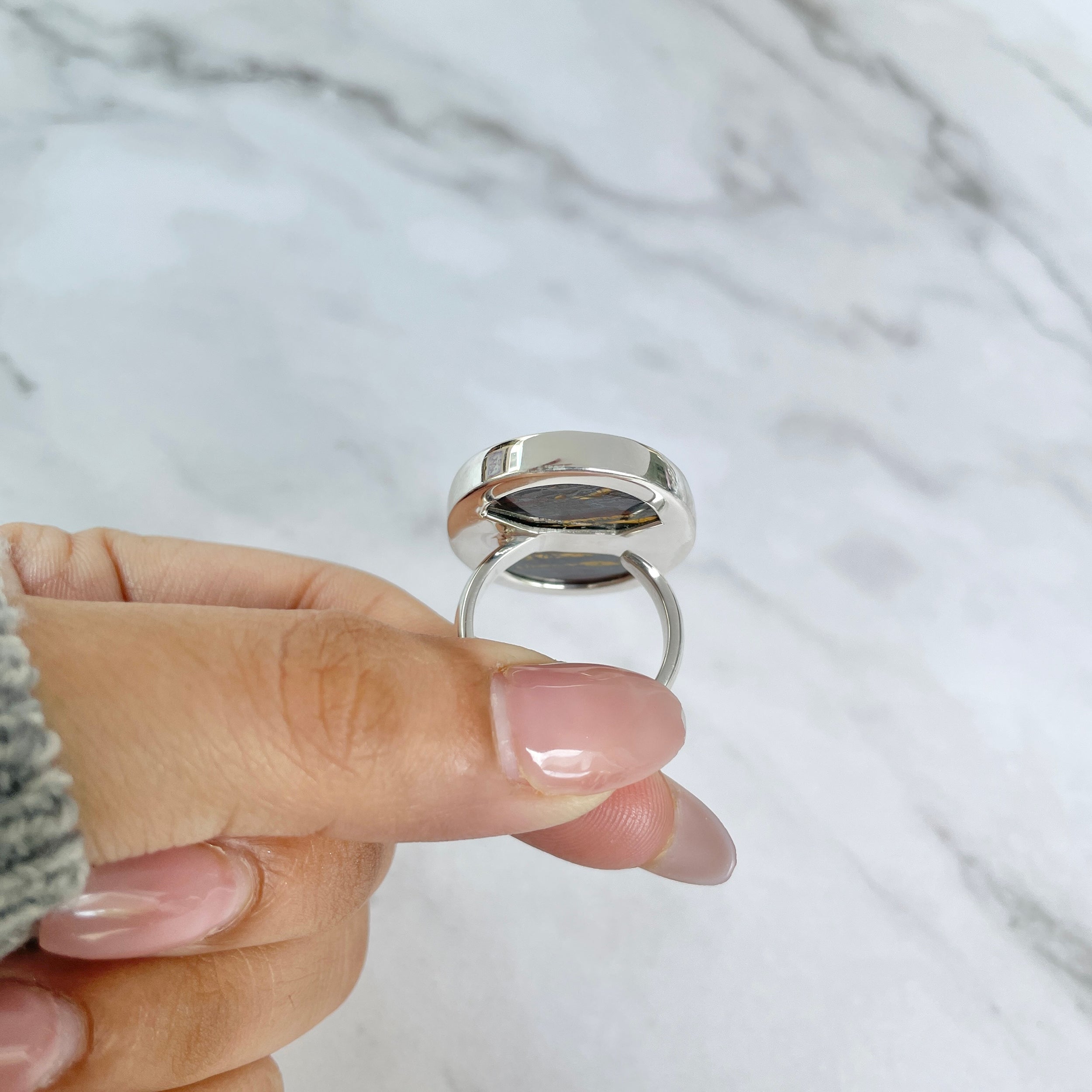 Iron Tiger Eye Ring-(ITE-R-28.)