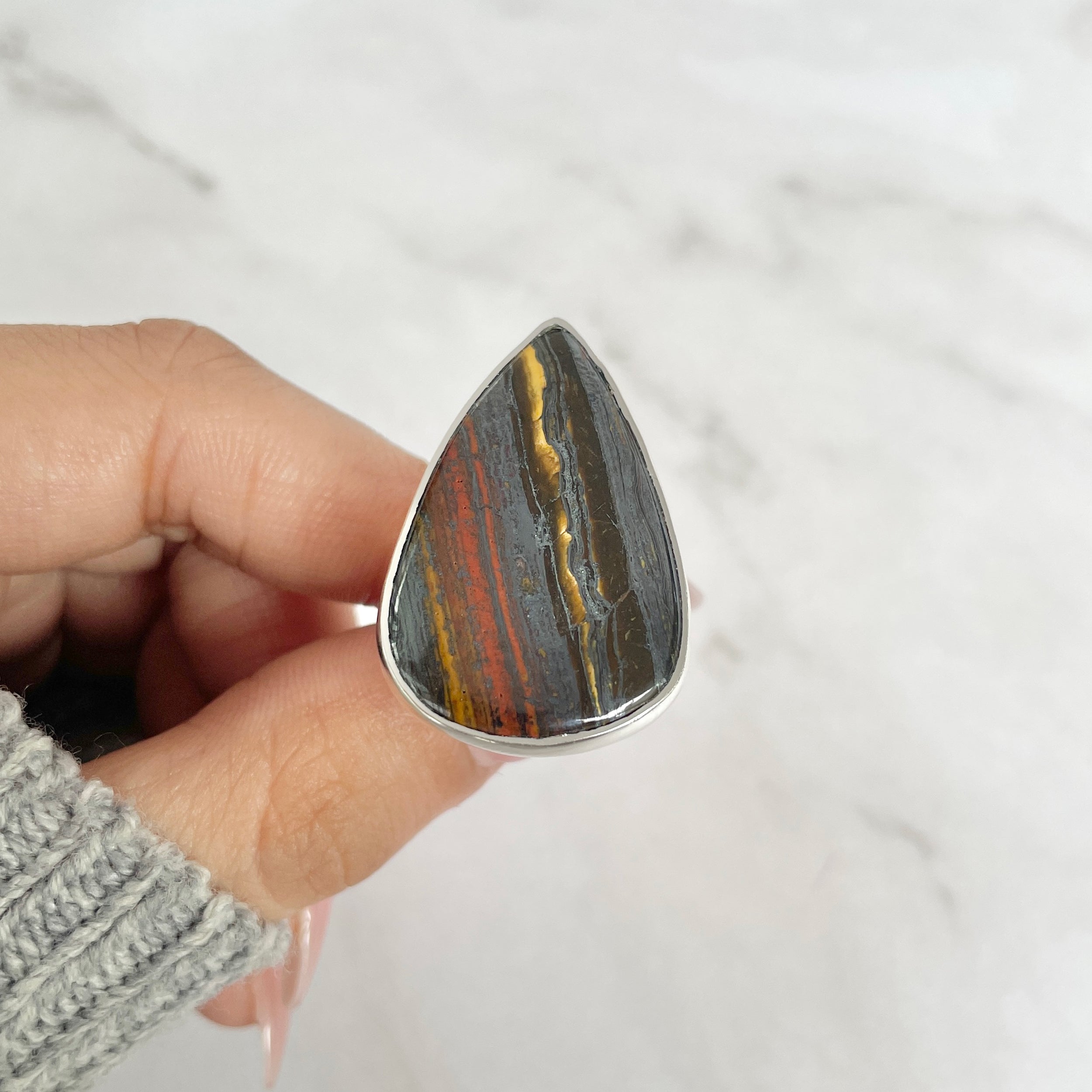 Iron Tiger Eye Ring-(ITE-R-29.)