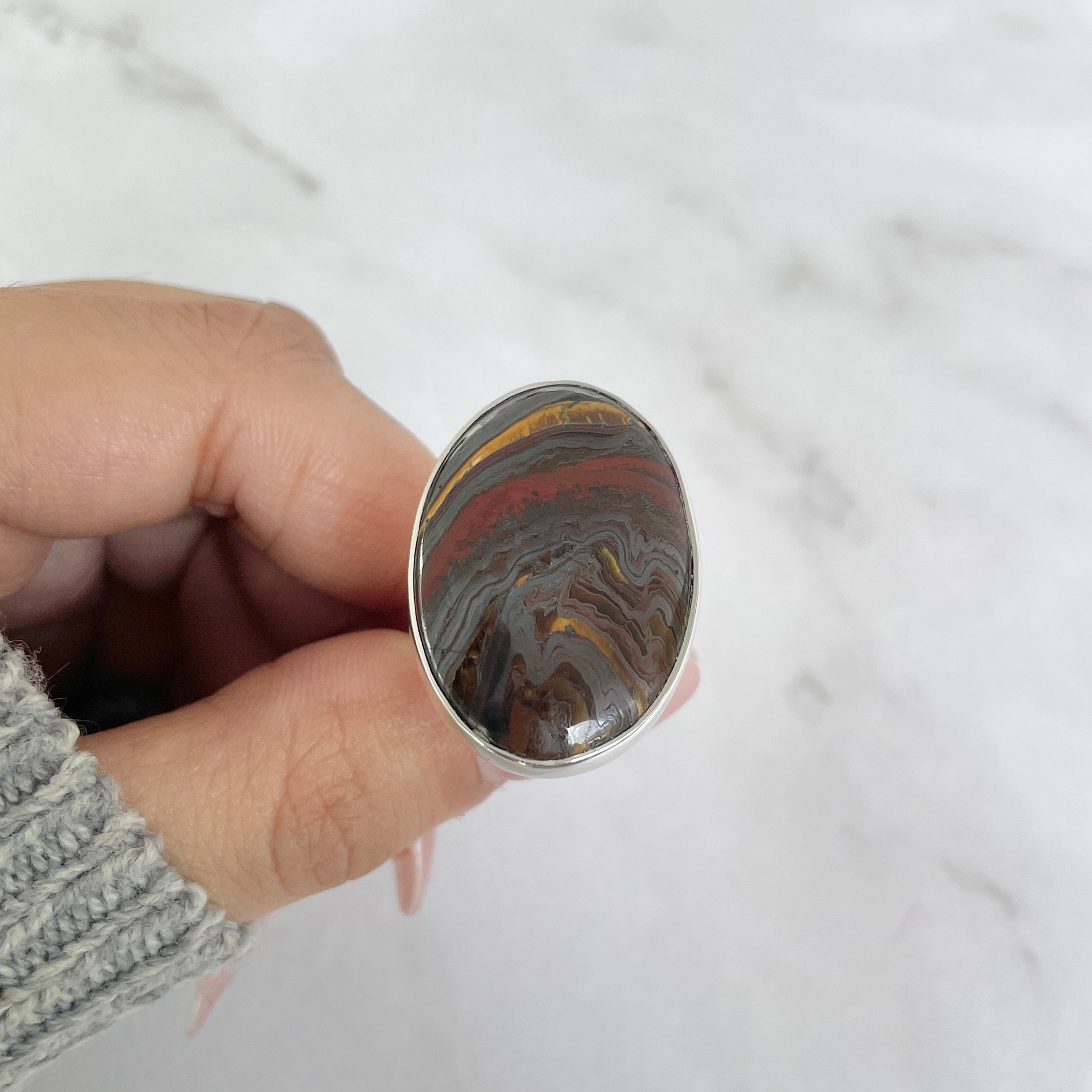 Iron Tiger Eye Ring-(ITE-R-3.)