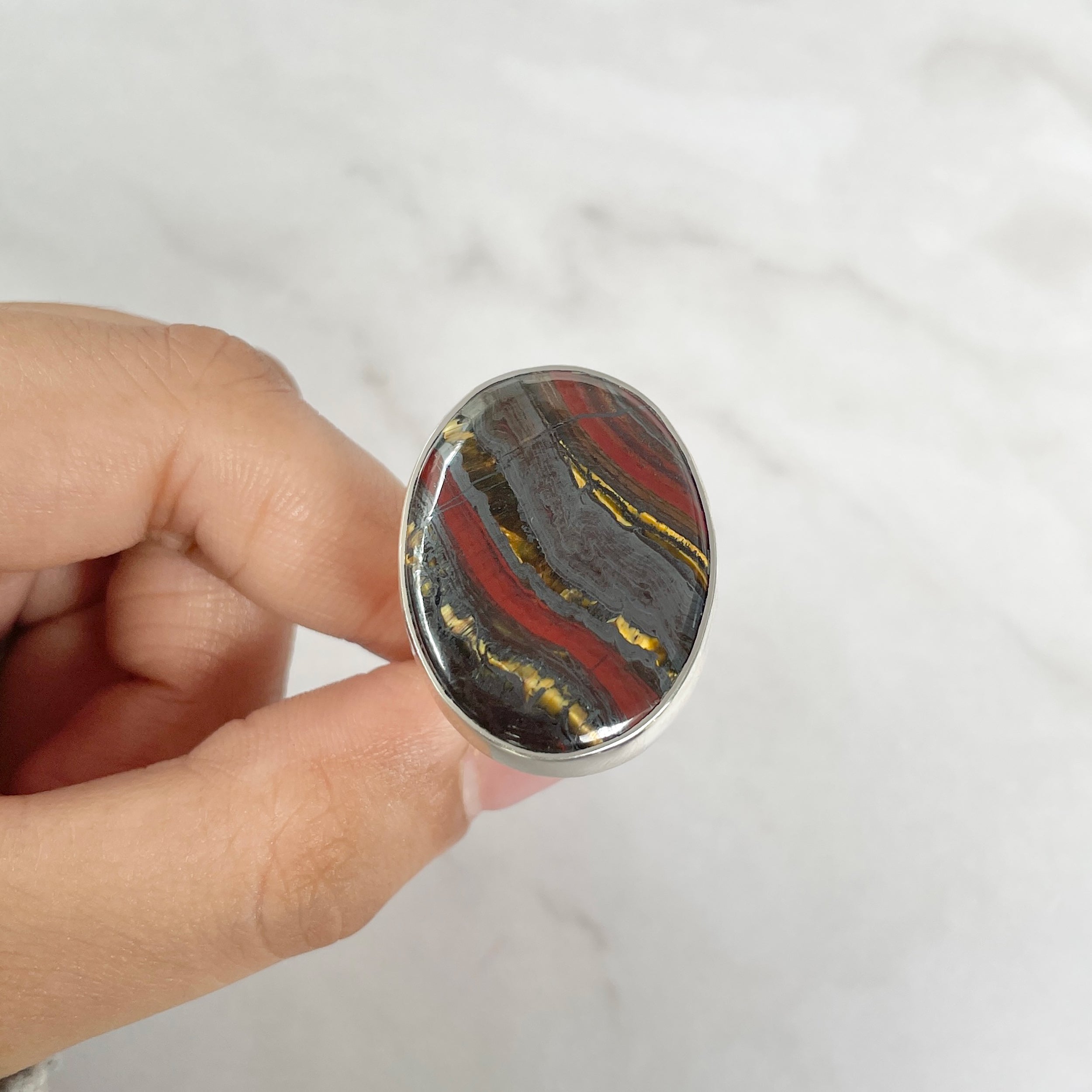 Iron Tiger Eye Ring-(ITE-R-34.)