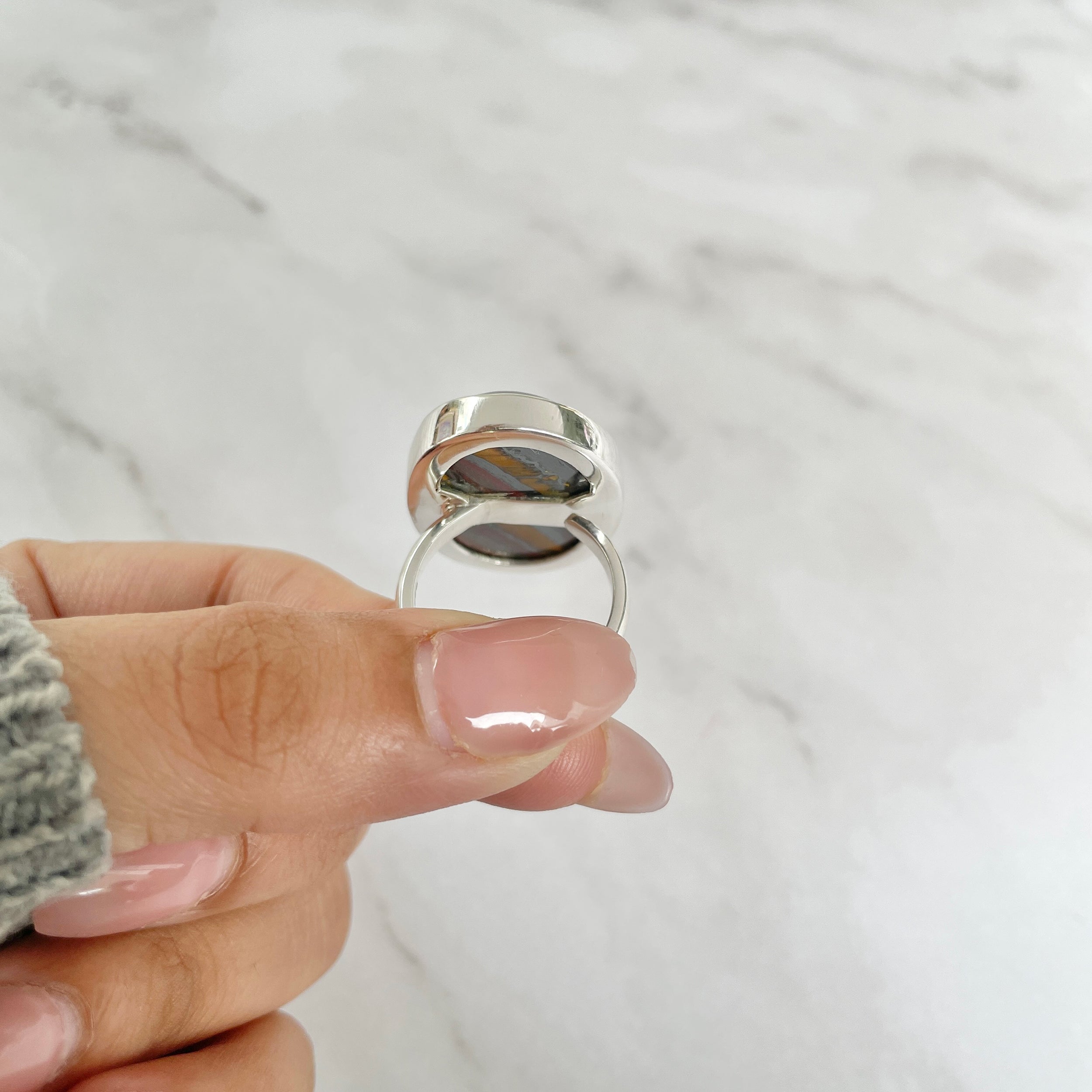 Iron Tiger Eye Ring-(ITE-R-35.)