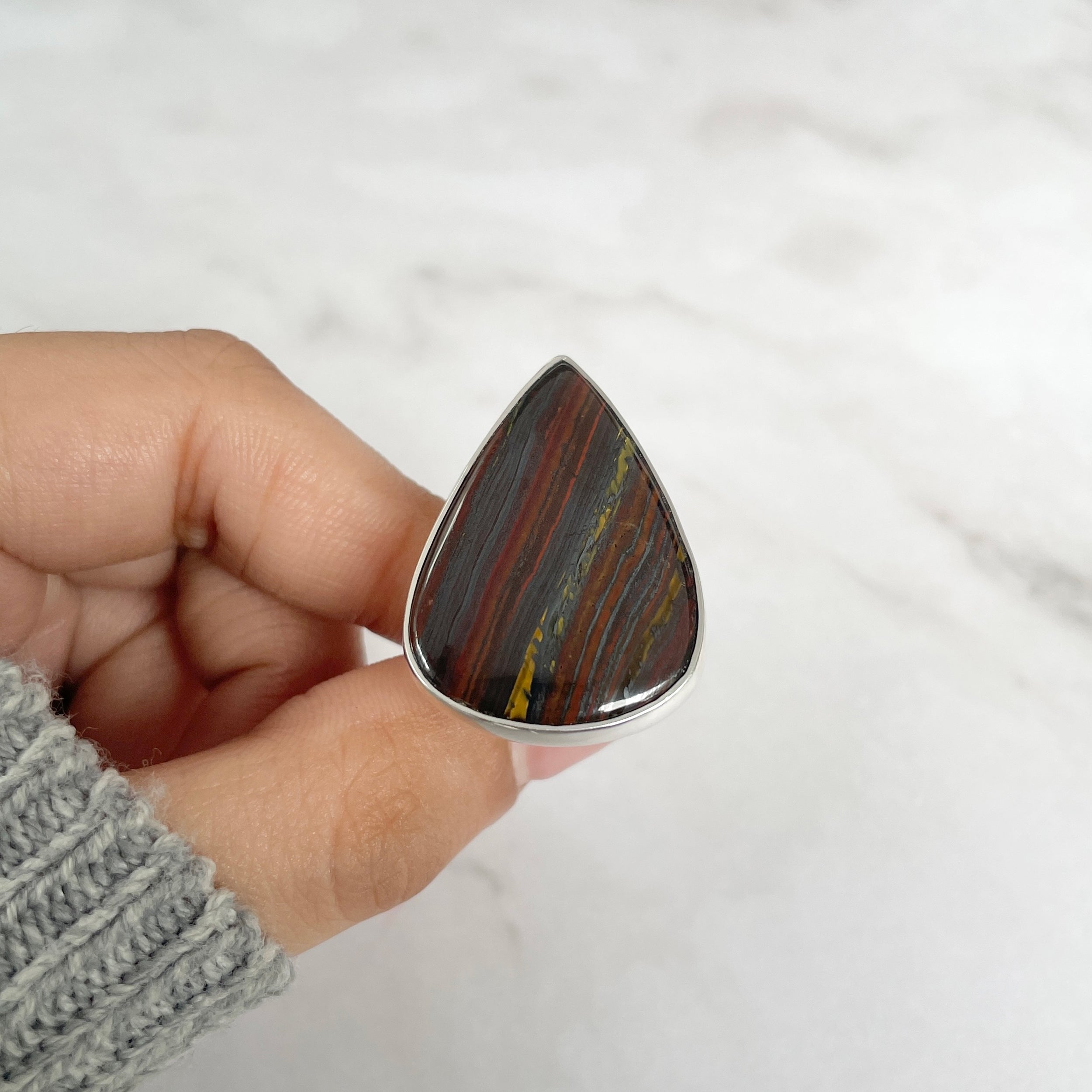 Iron Tiger Eye Ring-(ITE-R-36.)