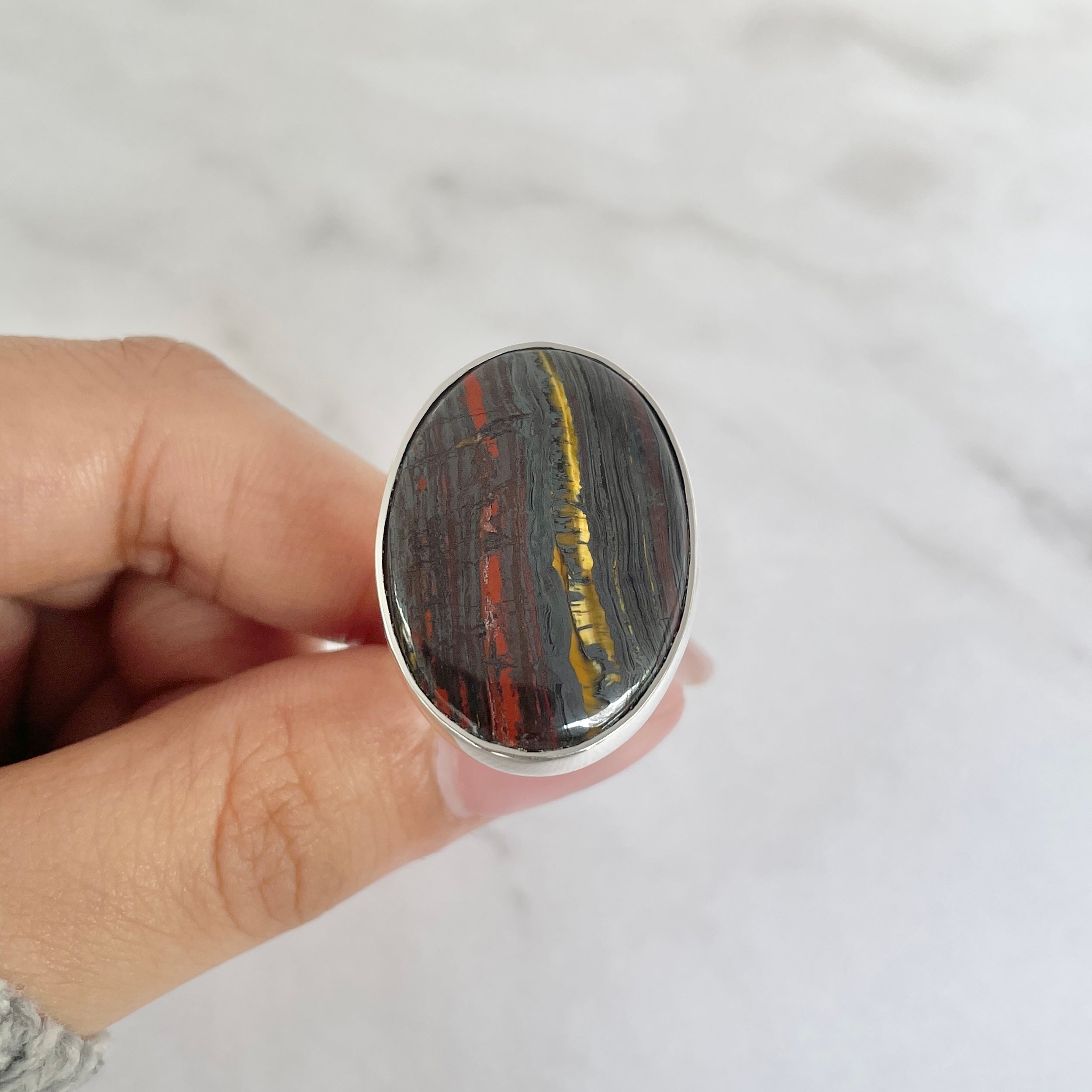 Iron Tiger Eye Ring-(ITE-R-6.)