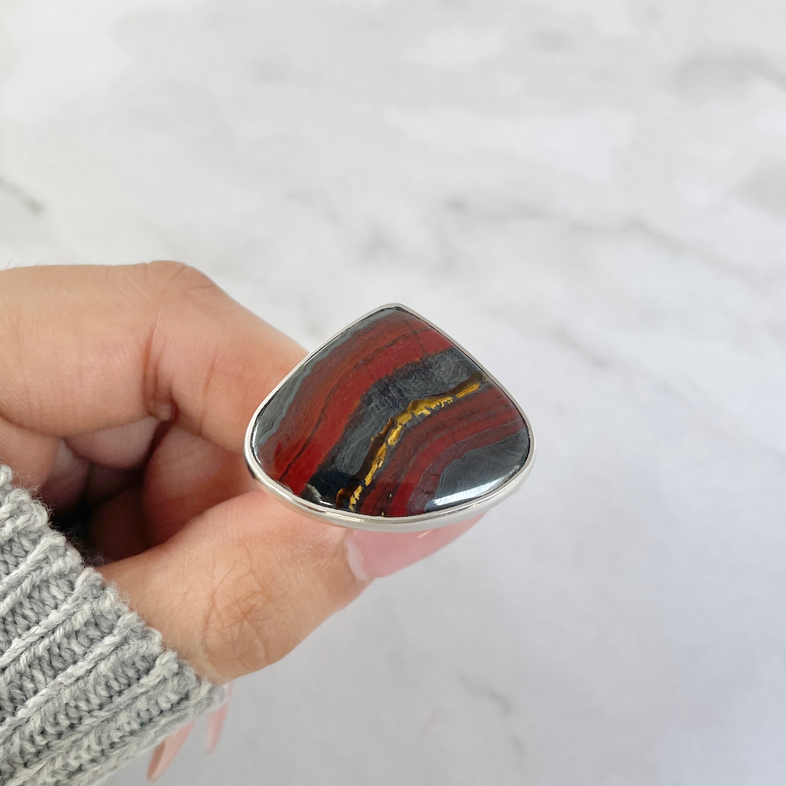 Iron Tiger Eye Ring-(ITE-R-8.)