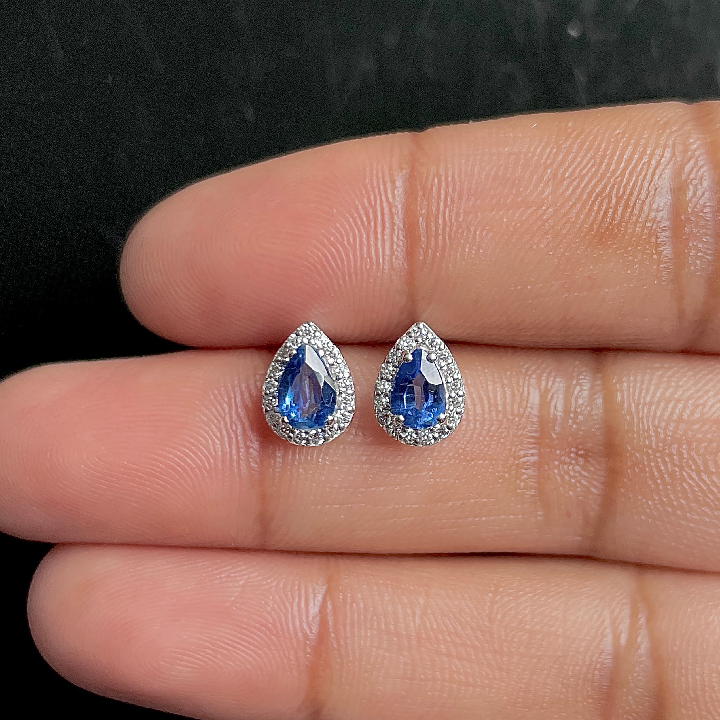 Kyanite Stud Earrings-(KYN-SE-52W.)