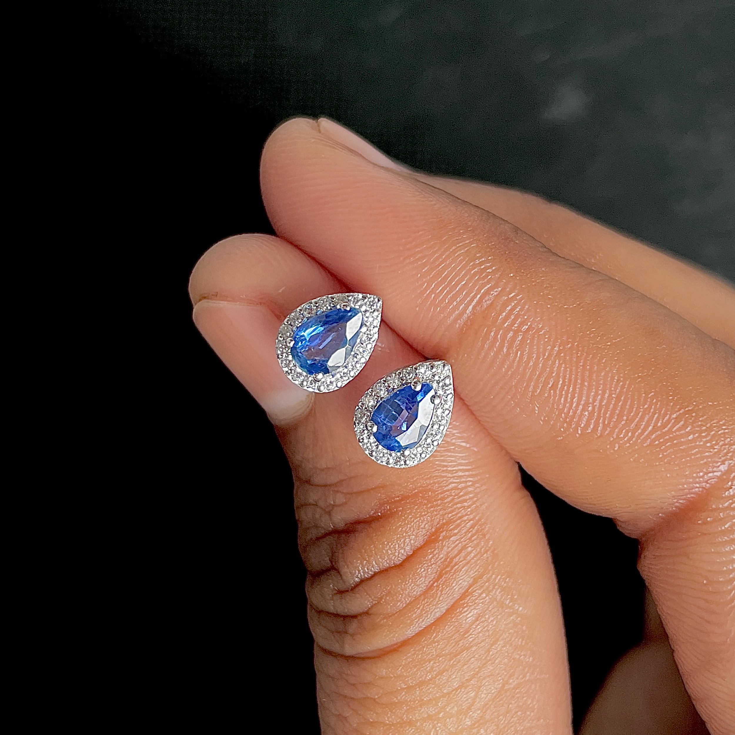 Kyanite Stud Earrings-(KYN-SE-52W.)