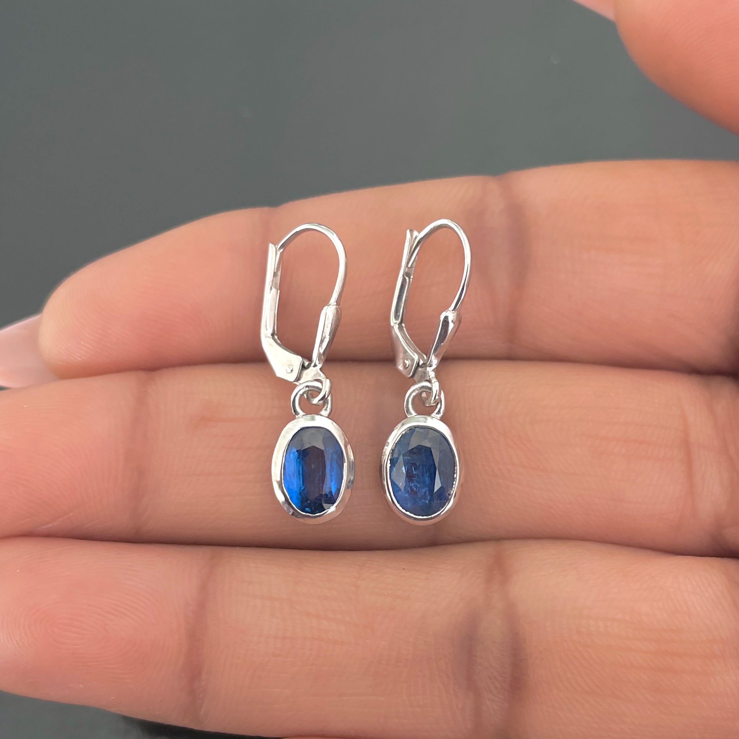 Kyanite Leverback Earring-(KYN-SE-547.)
