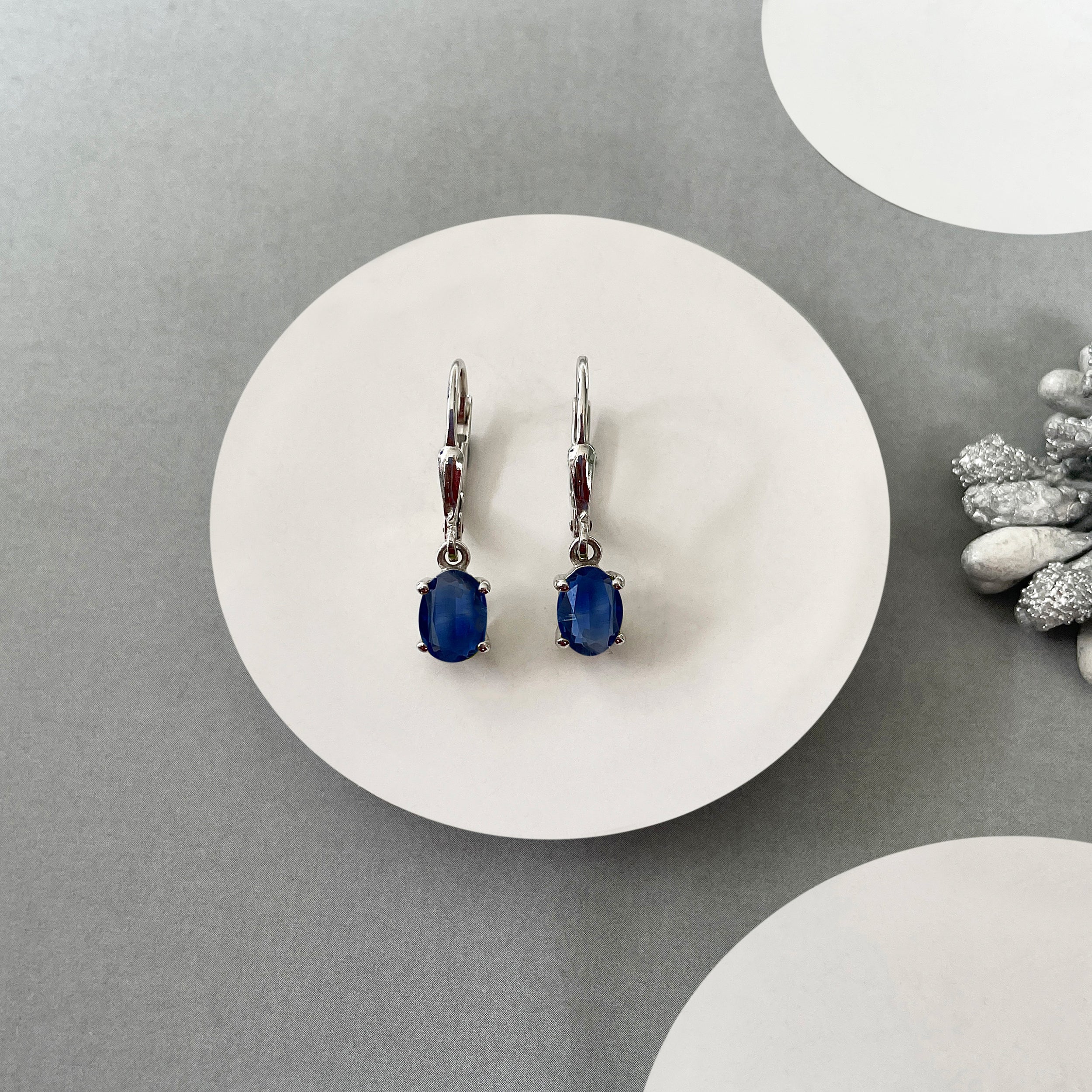 Kyanite Leverback Earring-(KYN-SE-670-B.)