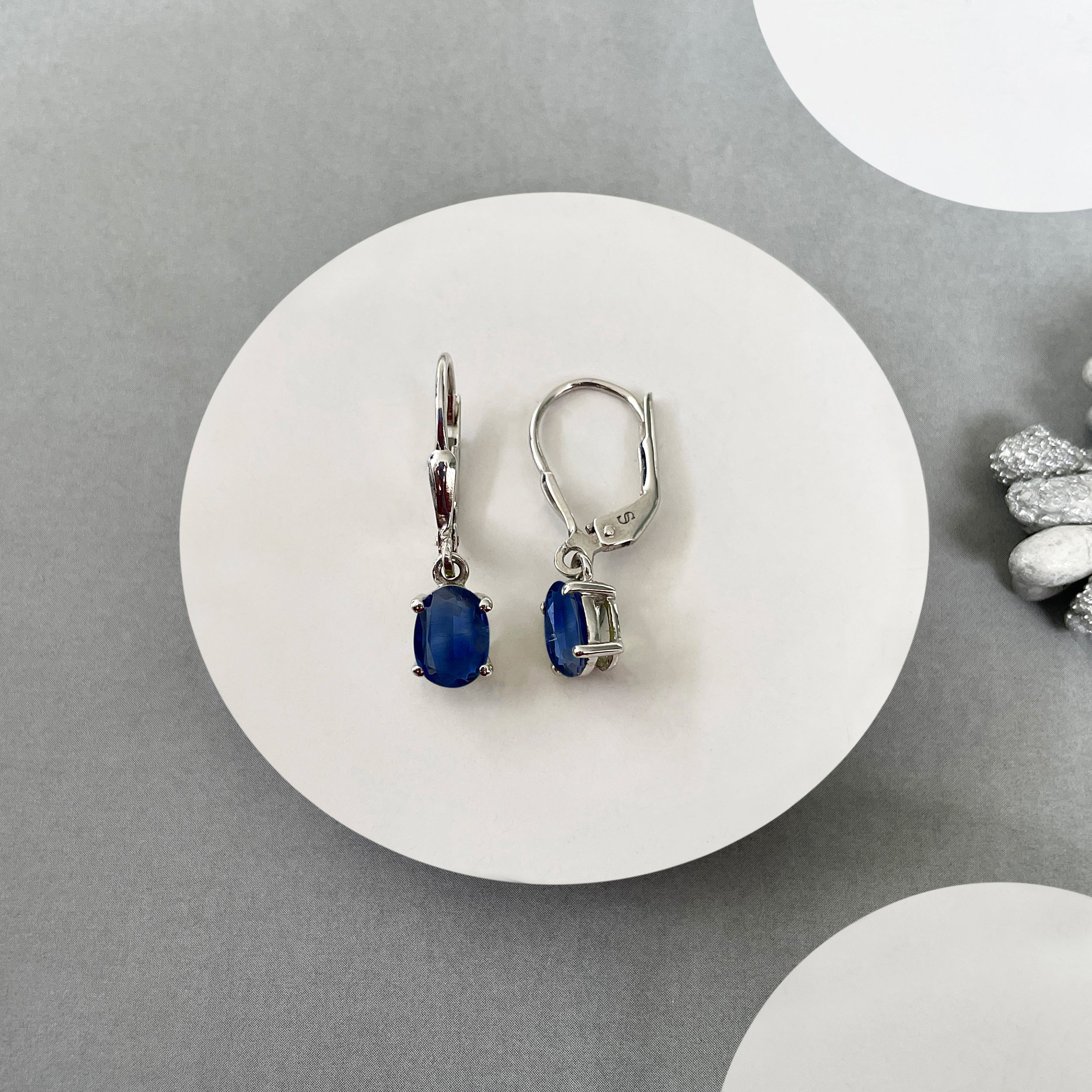 Kyanite Leverback Earring-(KYN-SE-670-B.)