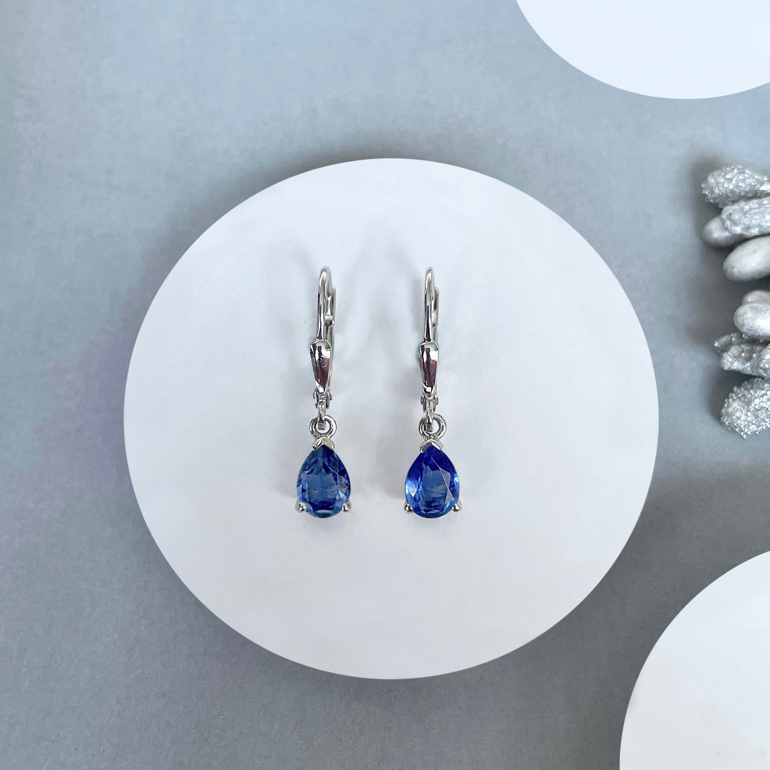 Kyanite Leverback Earring-(KYN-SE-676.)