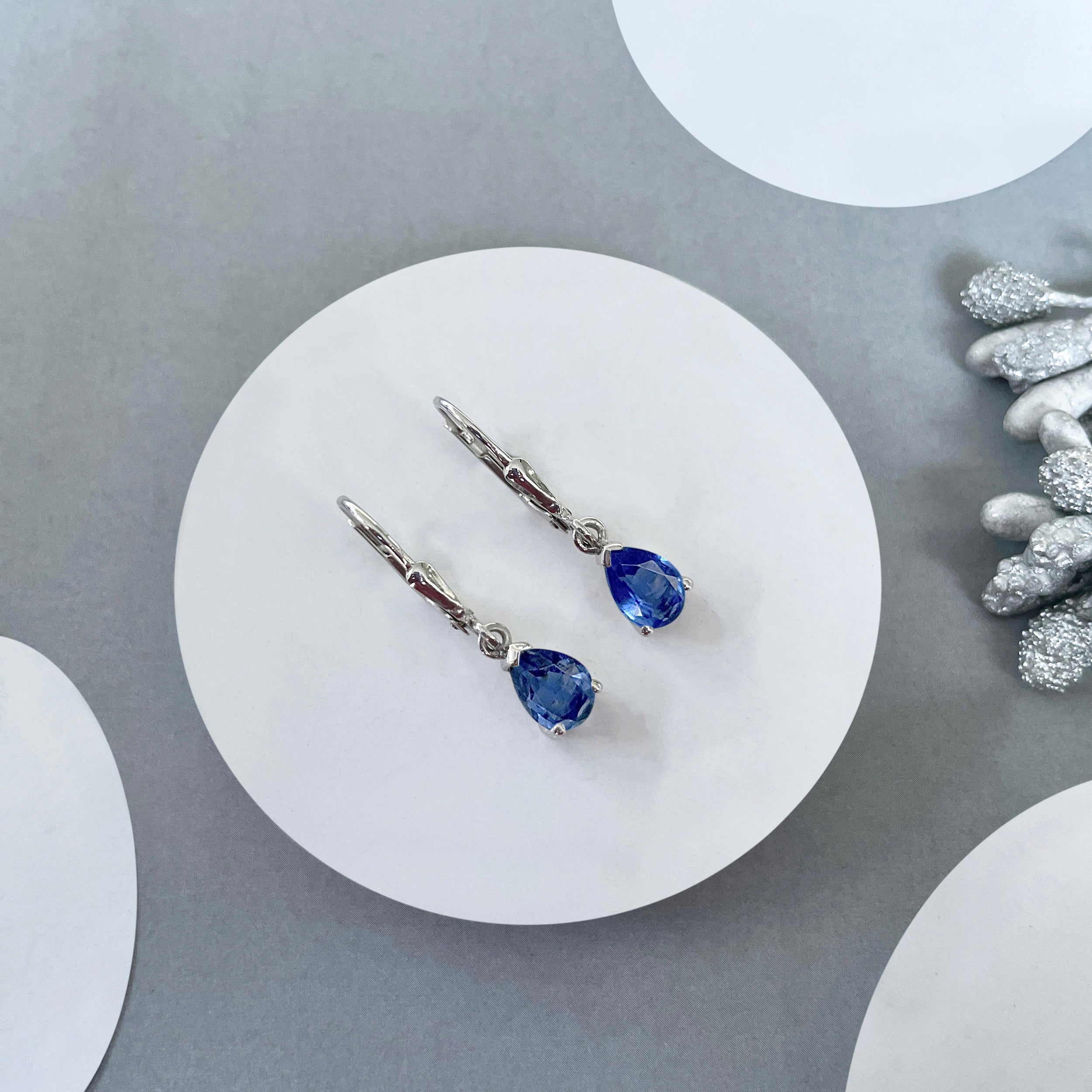 Kyanite Leverback Earring-(KYN-SE-676.)