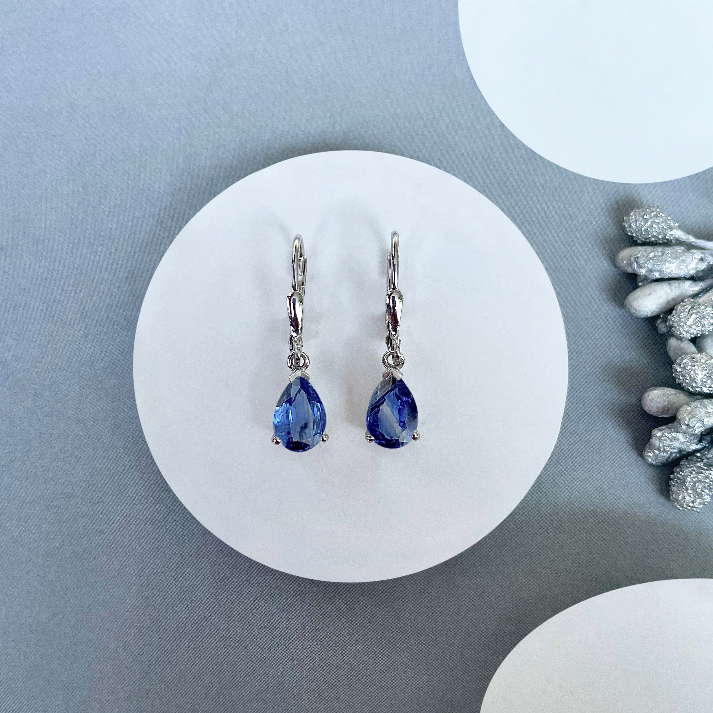 Kyanite Leverback Earring-(KYN-SE-677.)