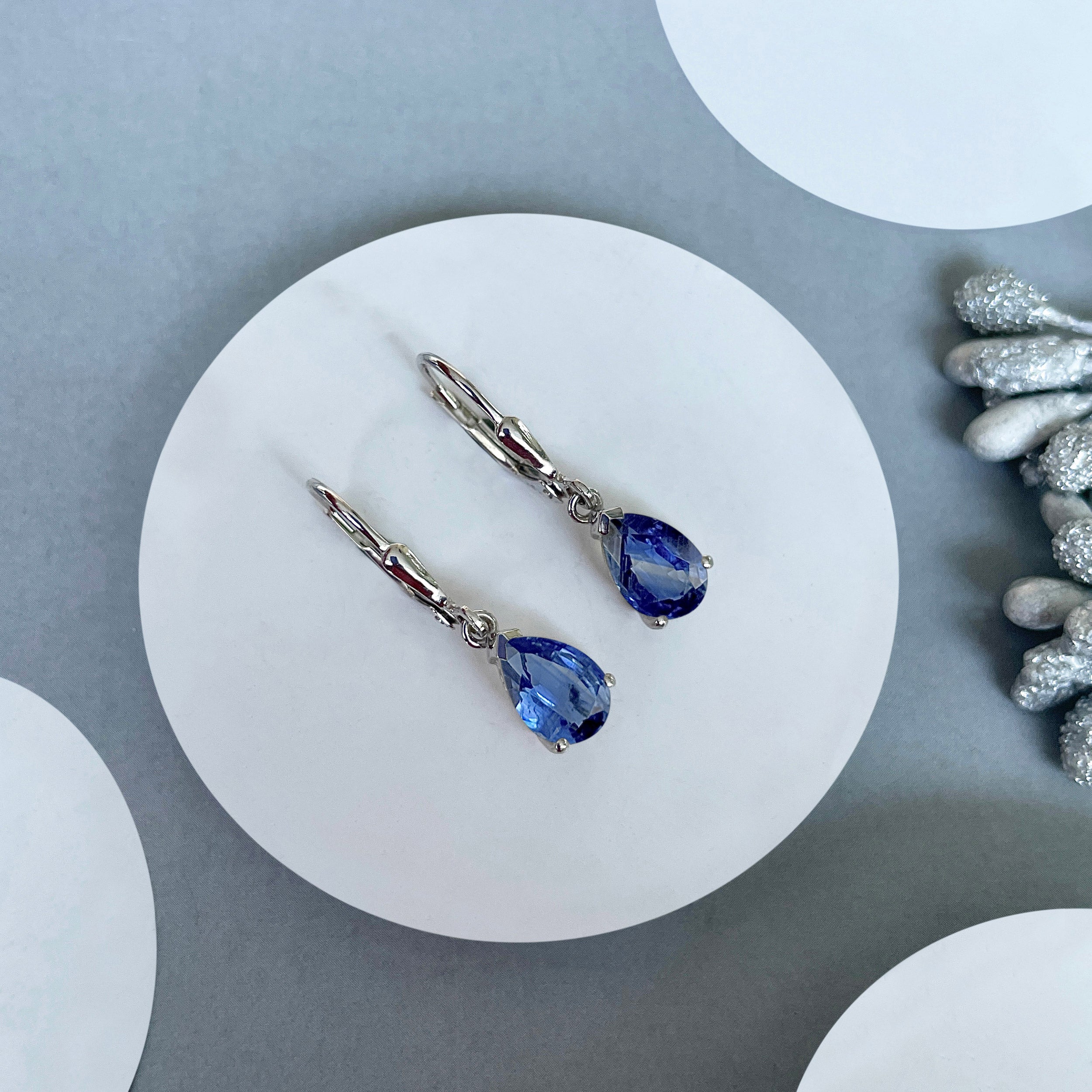 Kyanite Leverback Earring-(KYN-SE-677.)