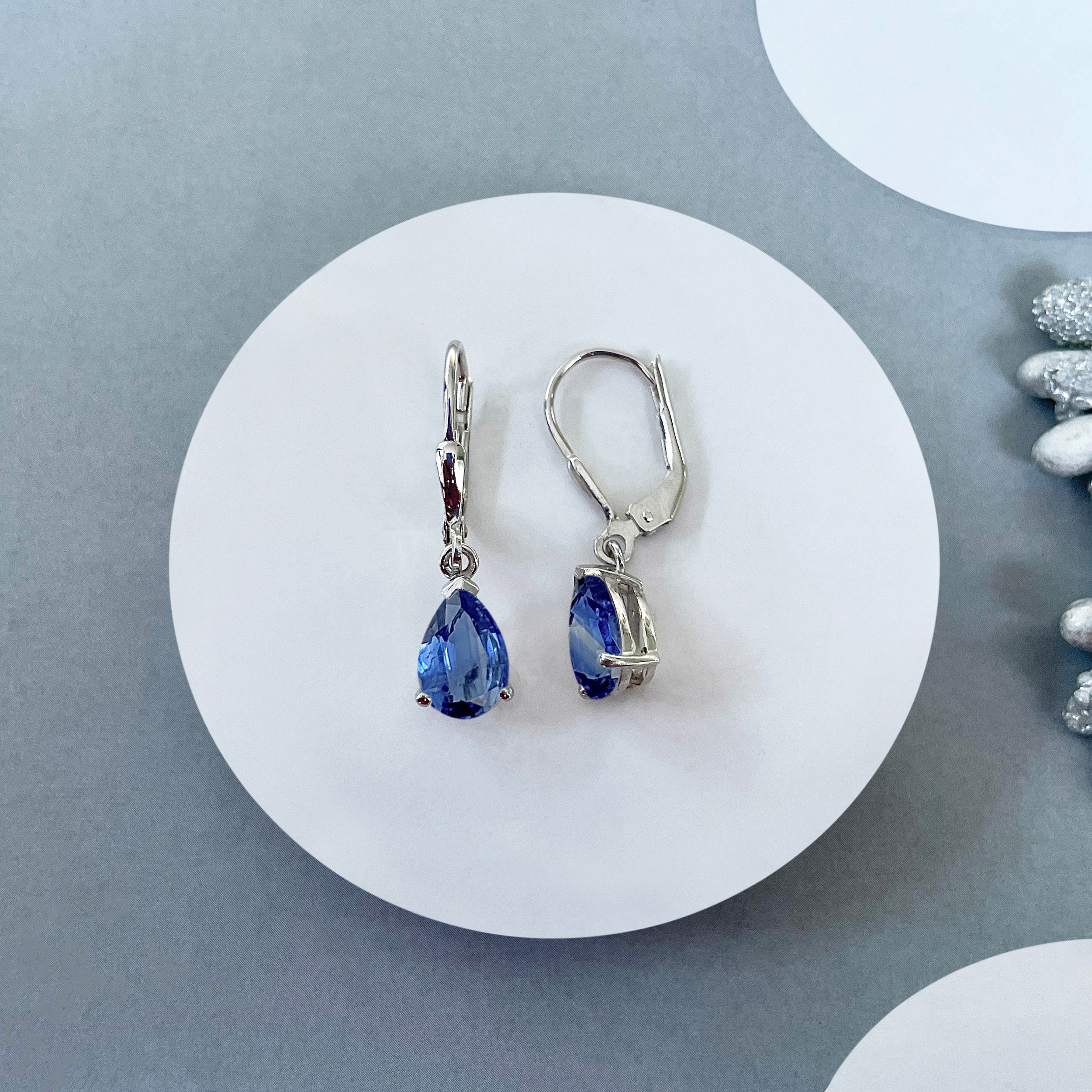 Kyanite Leverback Earring-(KYN-SE-677.)