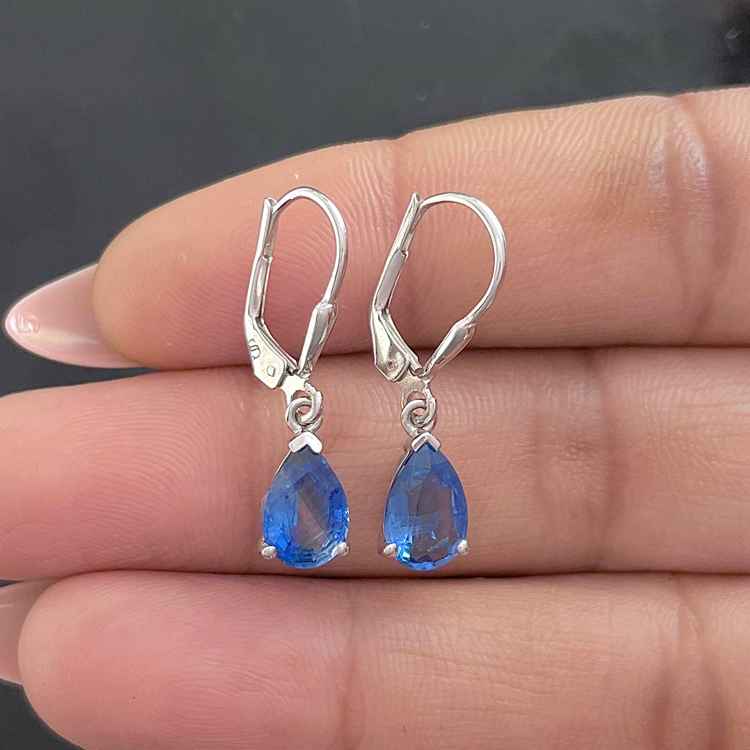 Kyanite Leverback Earring-(KYN-SE-677.)