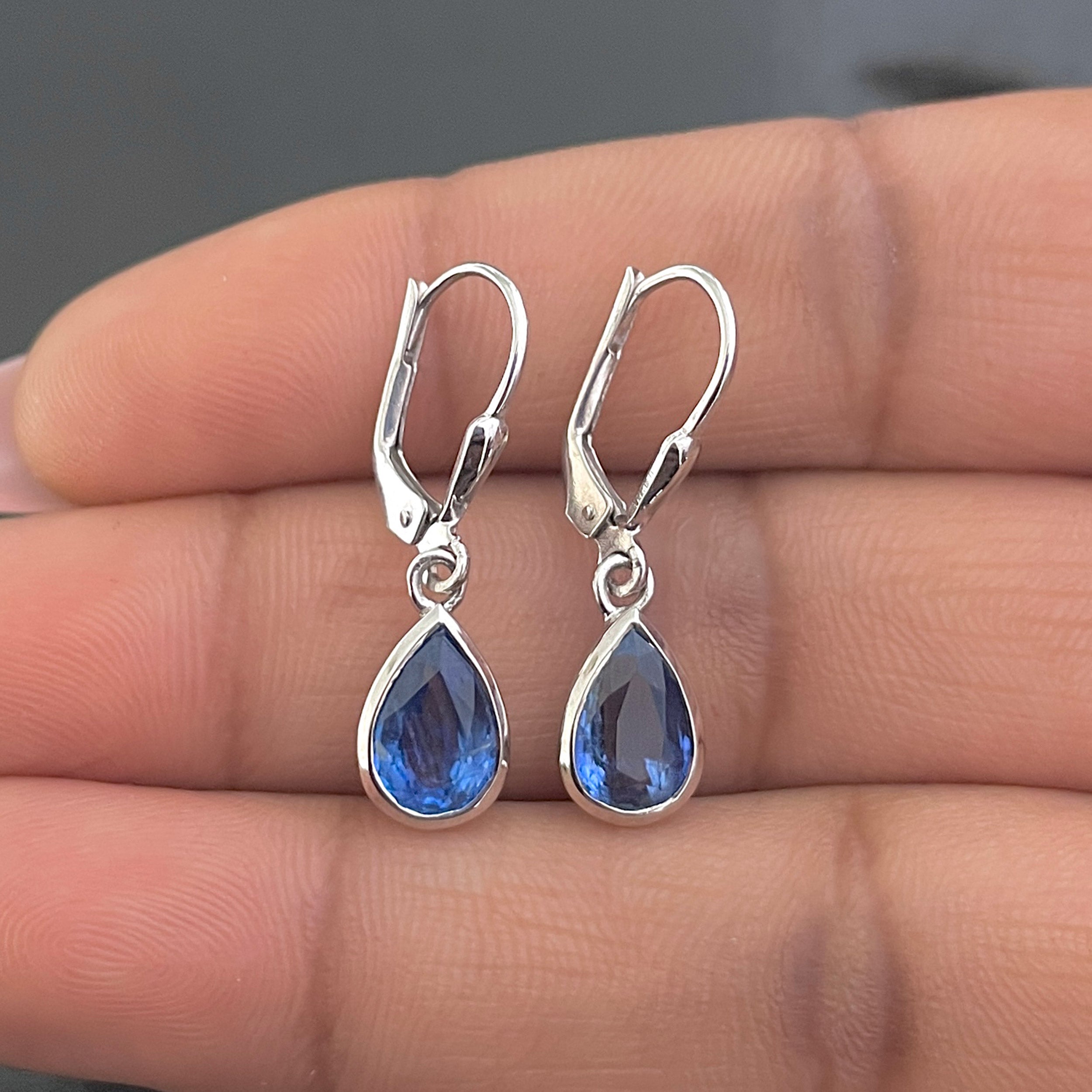 Kyanite Leverback Earring-(KYN-SE-679.)