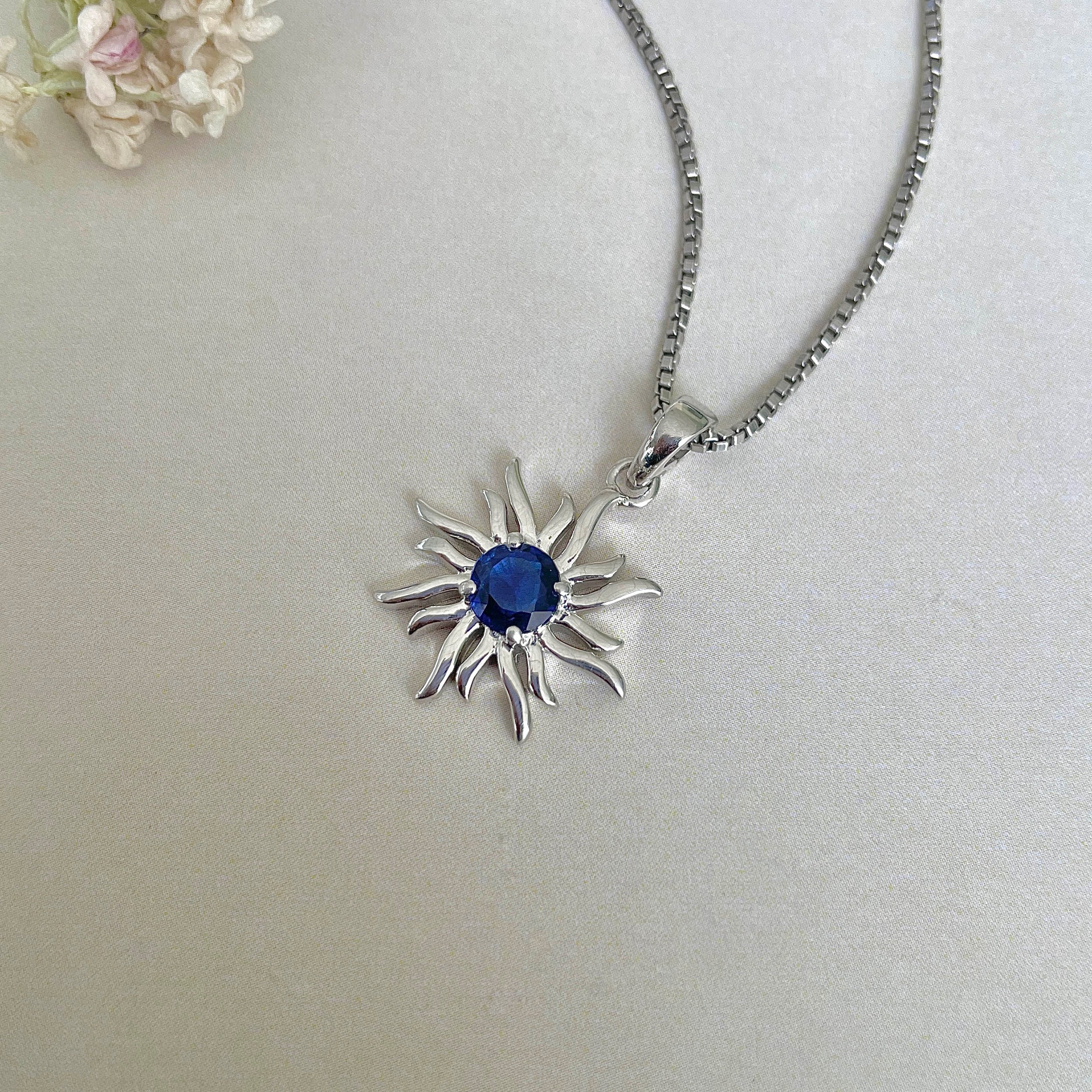 Kyanite Sun Pendant-(KYN-SN-152P.)