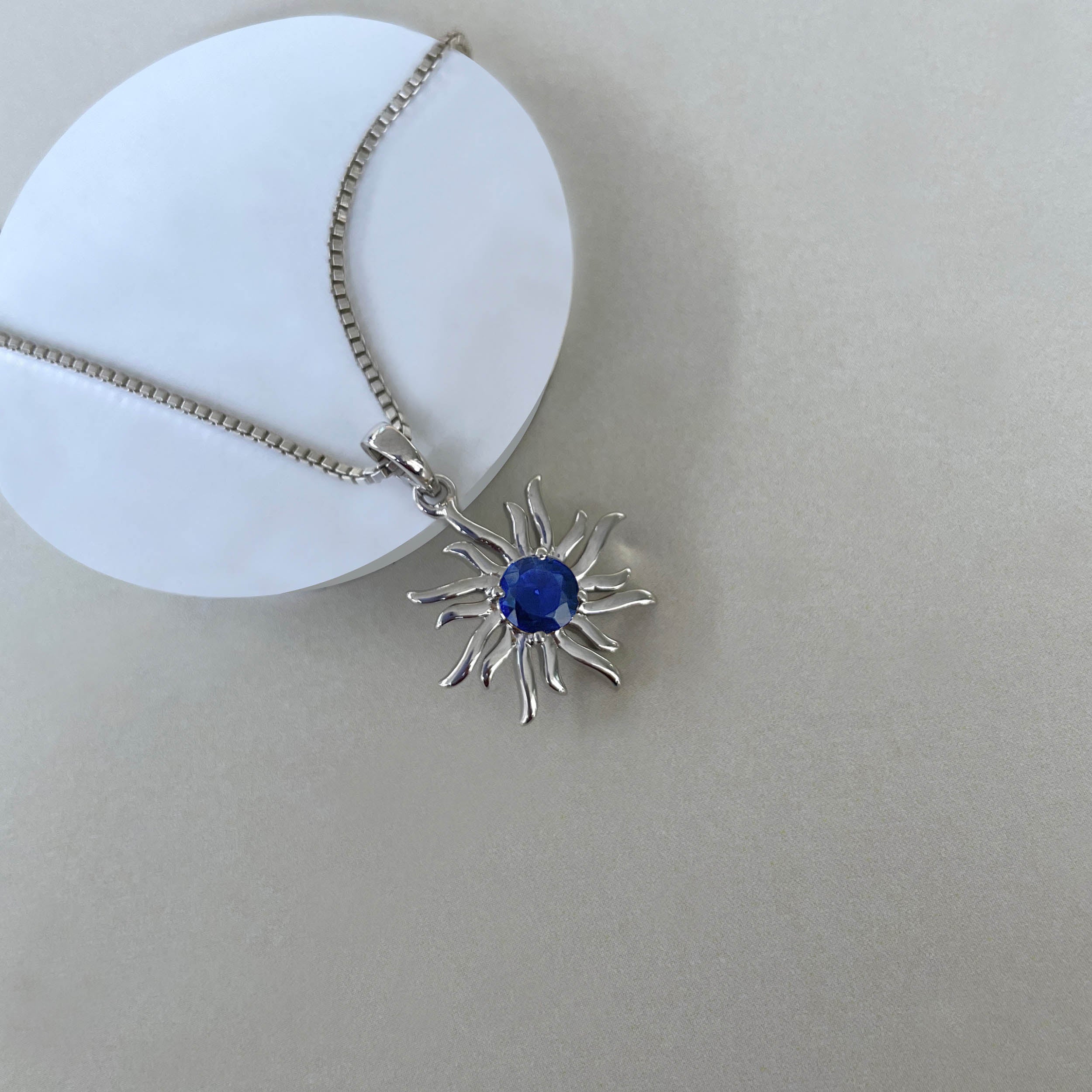 Kyanite Sun Pendant-(KYN-SN-152P.)