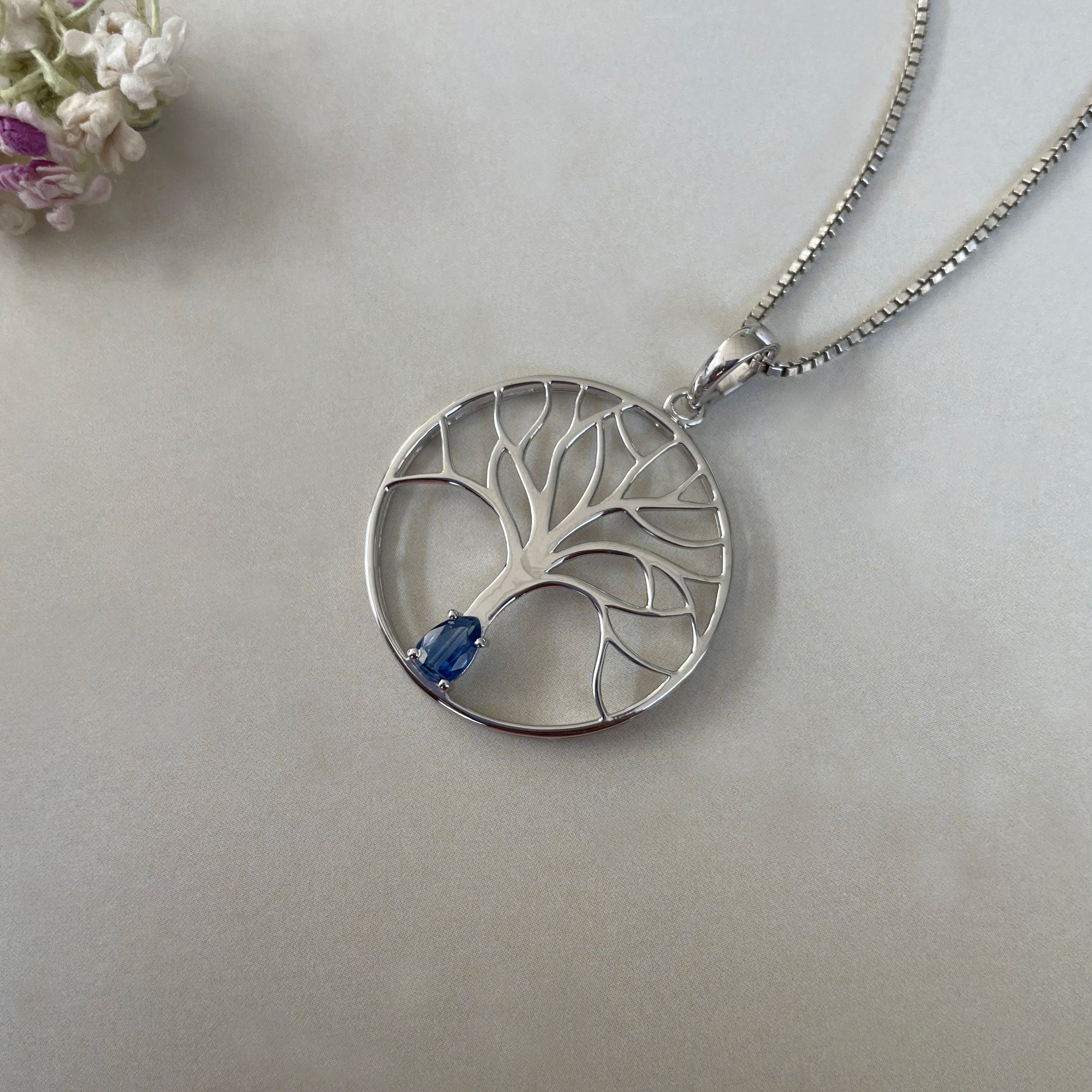 Kyanite Tree Of Life Pendant-(KYN-SN-154-B.)