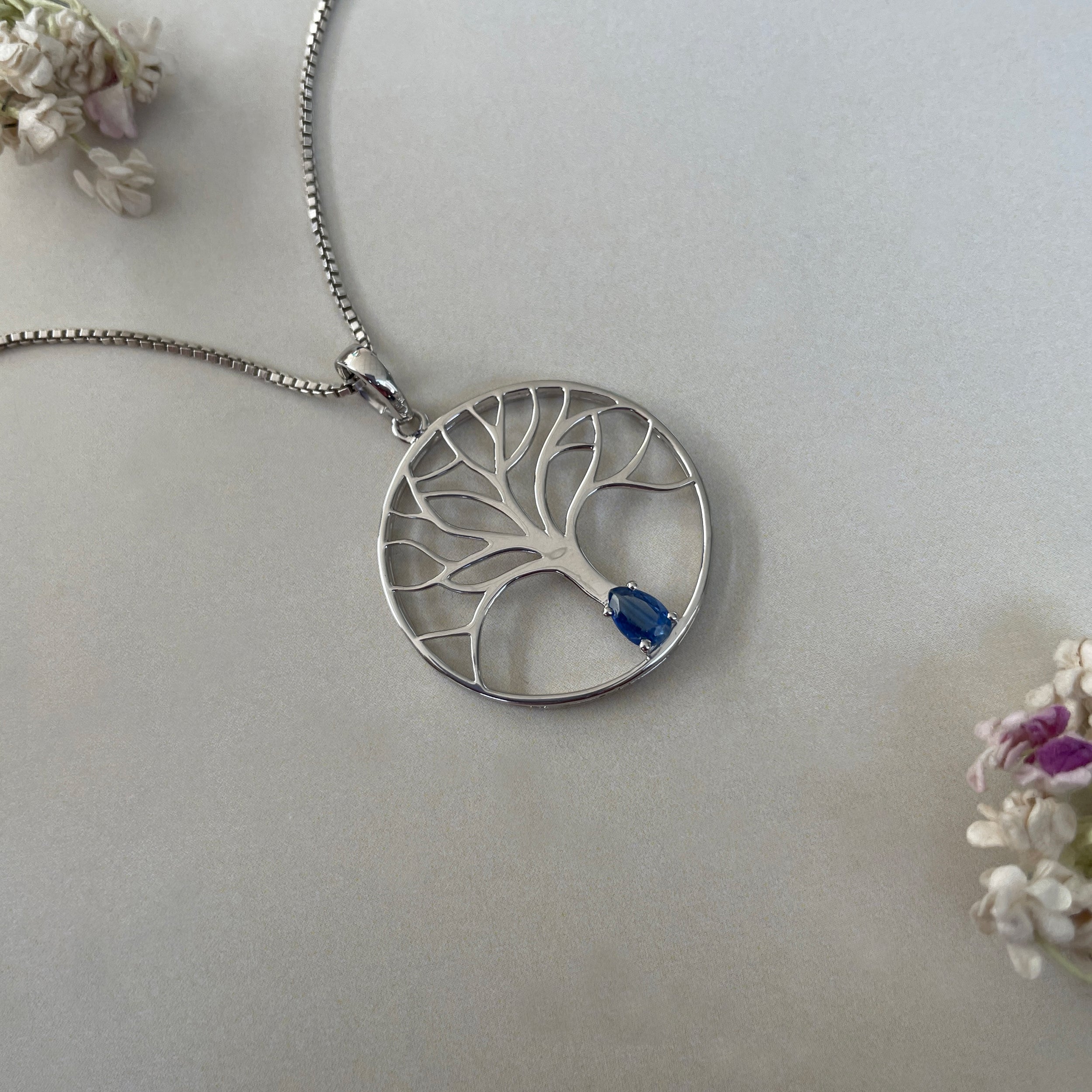 Kyanite Tree Of Life Pendant-(KYN-SN-154-B.)