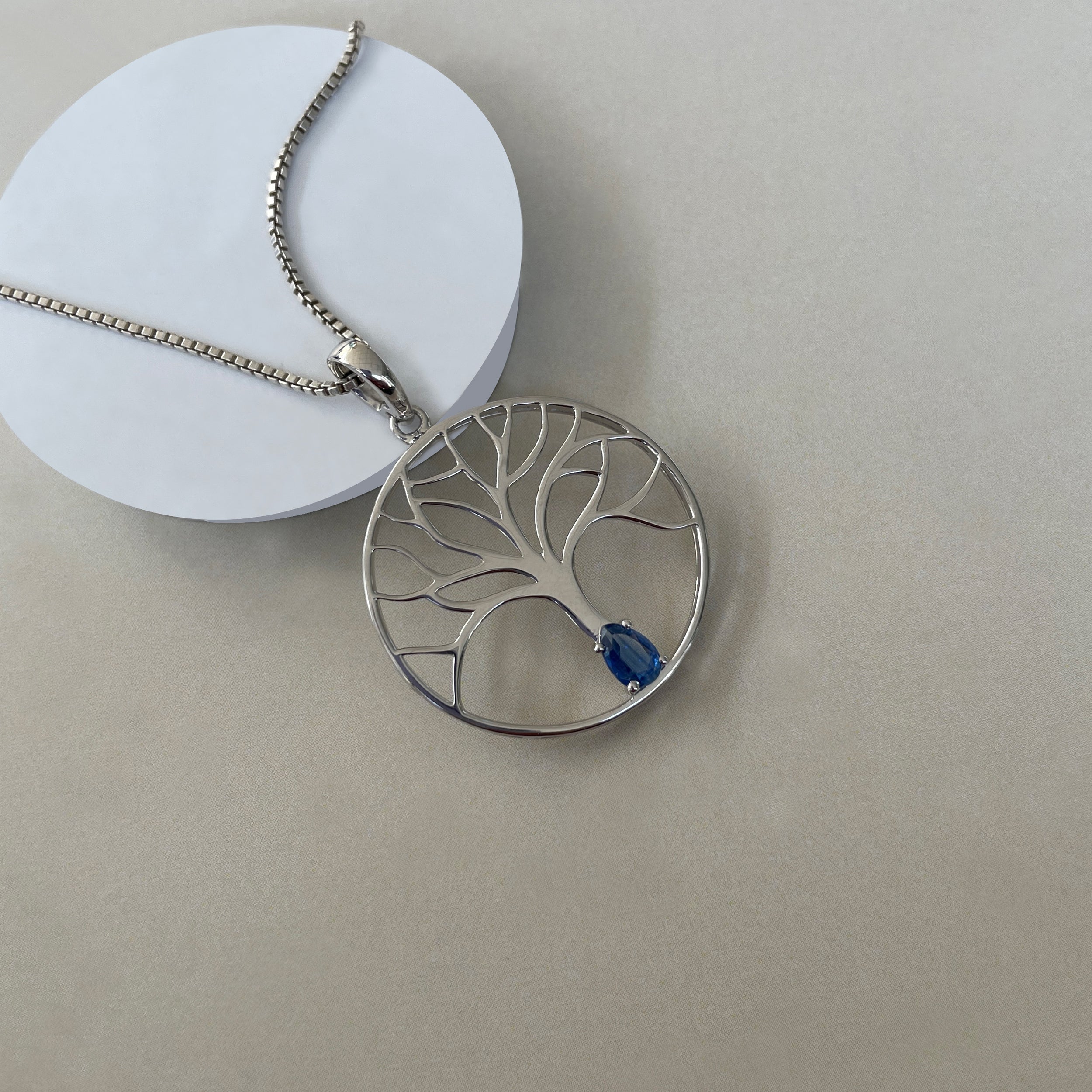 Kyanite Tree Of Life Pendant-(KYN-SN-154-B.)