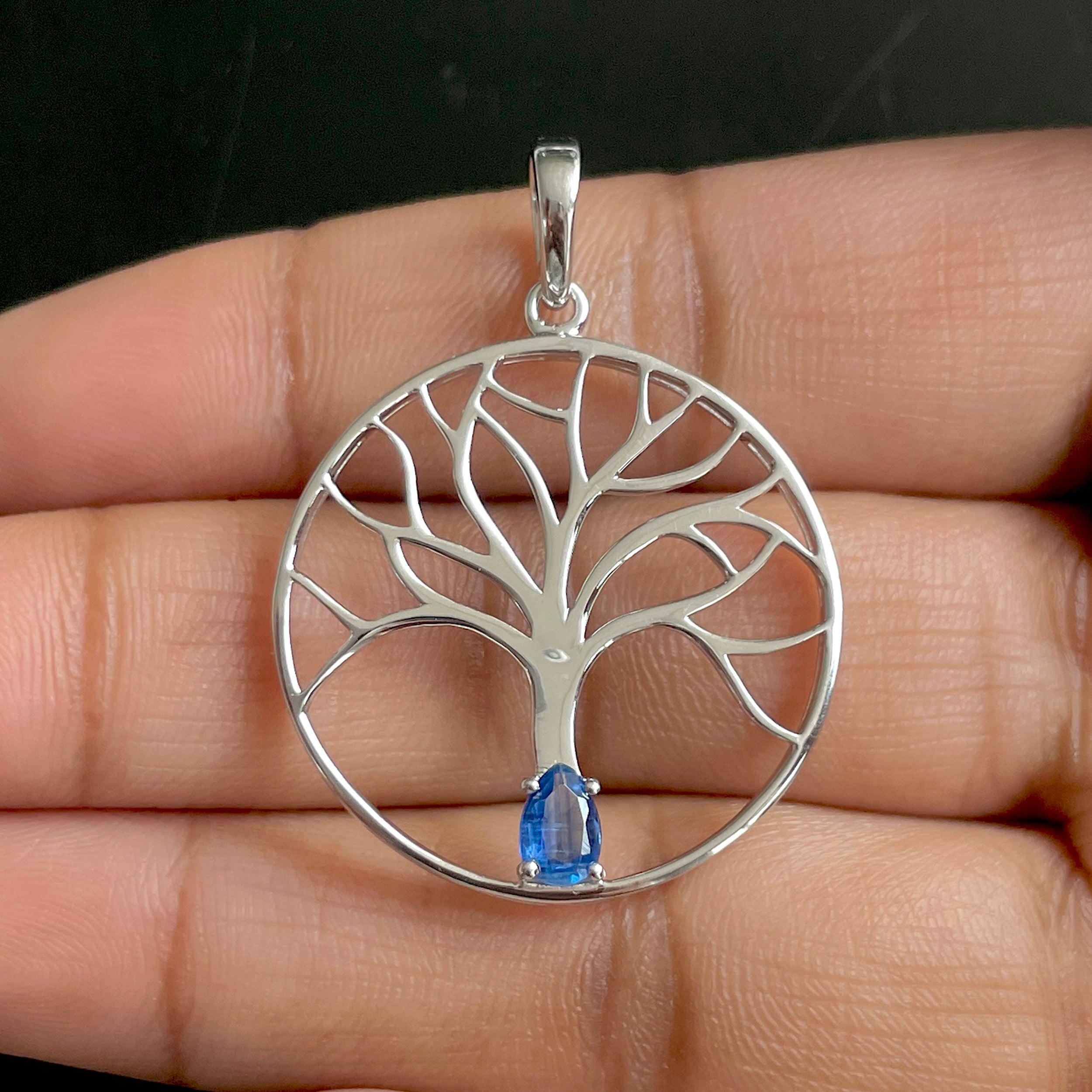 Kyanite Tree Of Life Pendant-(KYN-SN-154-B.)