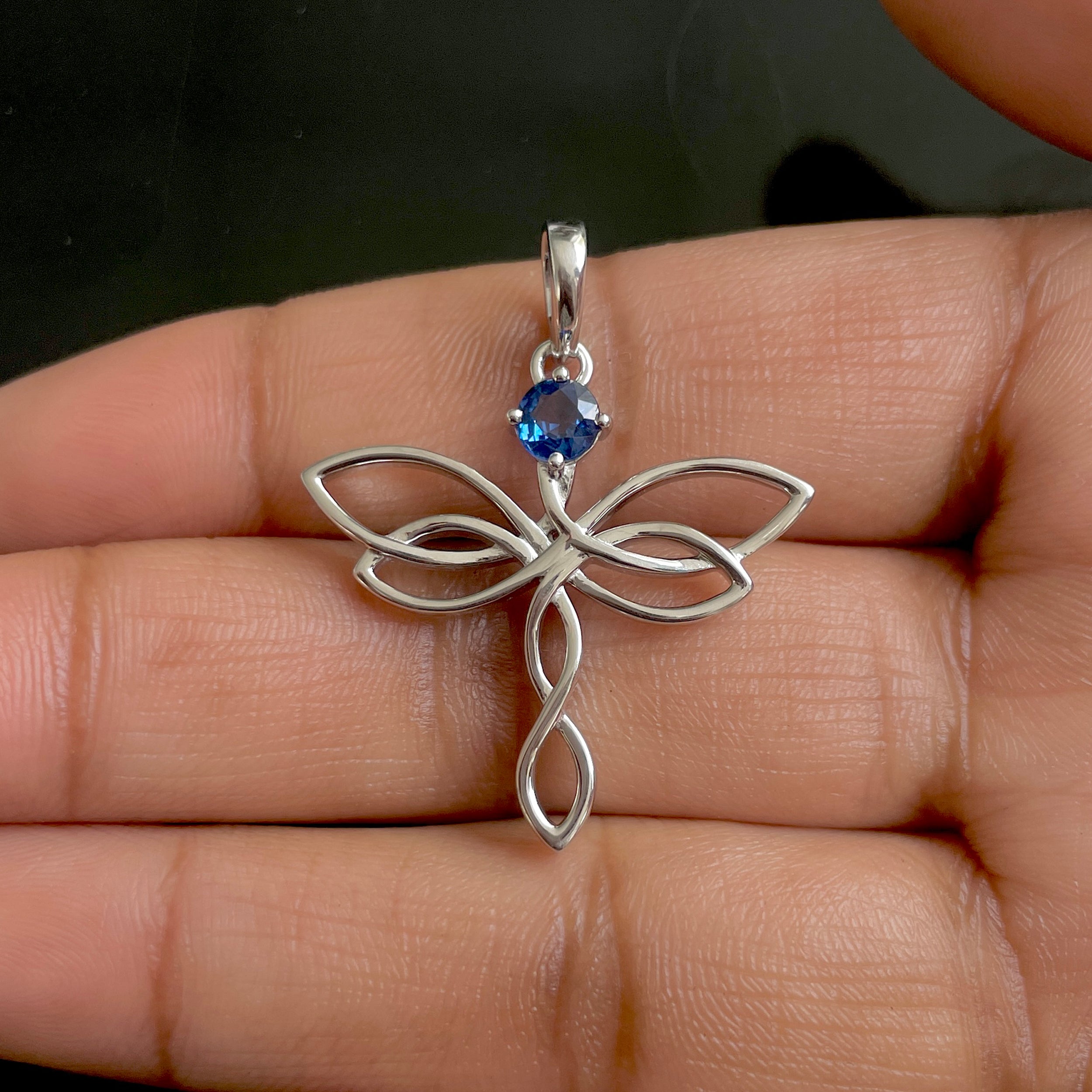 Kyanite Holy Cross Pendant-(KYN-SN-160P.)