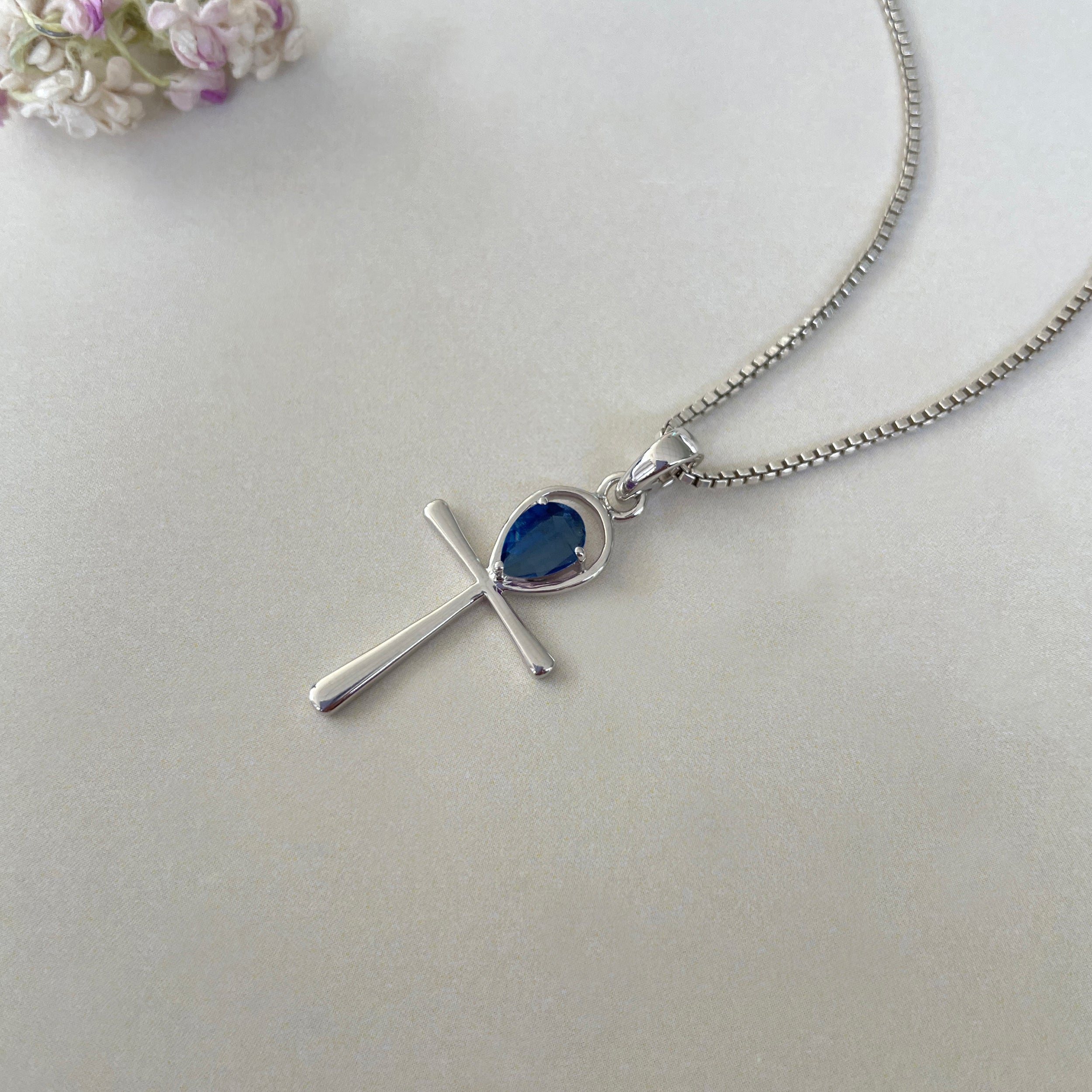 Kyanite Ankh Pendant-(KYN-SN-168-B.)