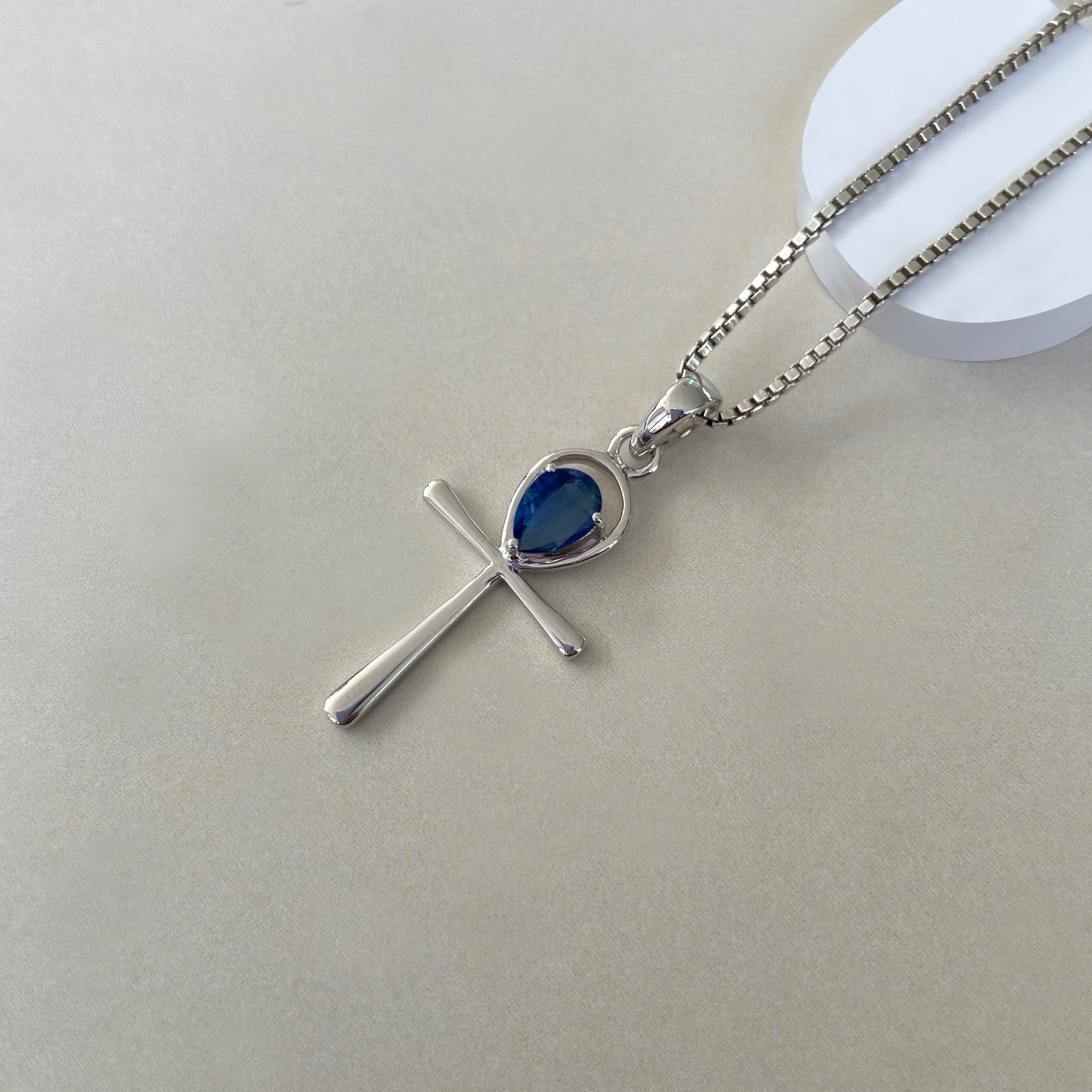 Kyanite Ankh Pendant-(KYN-SN-168-B.)