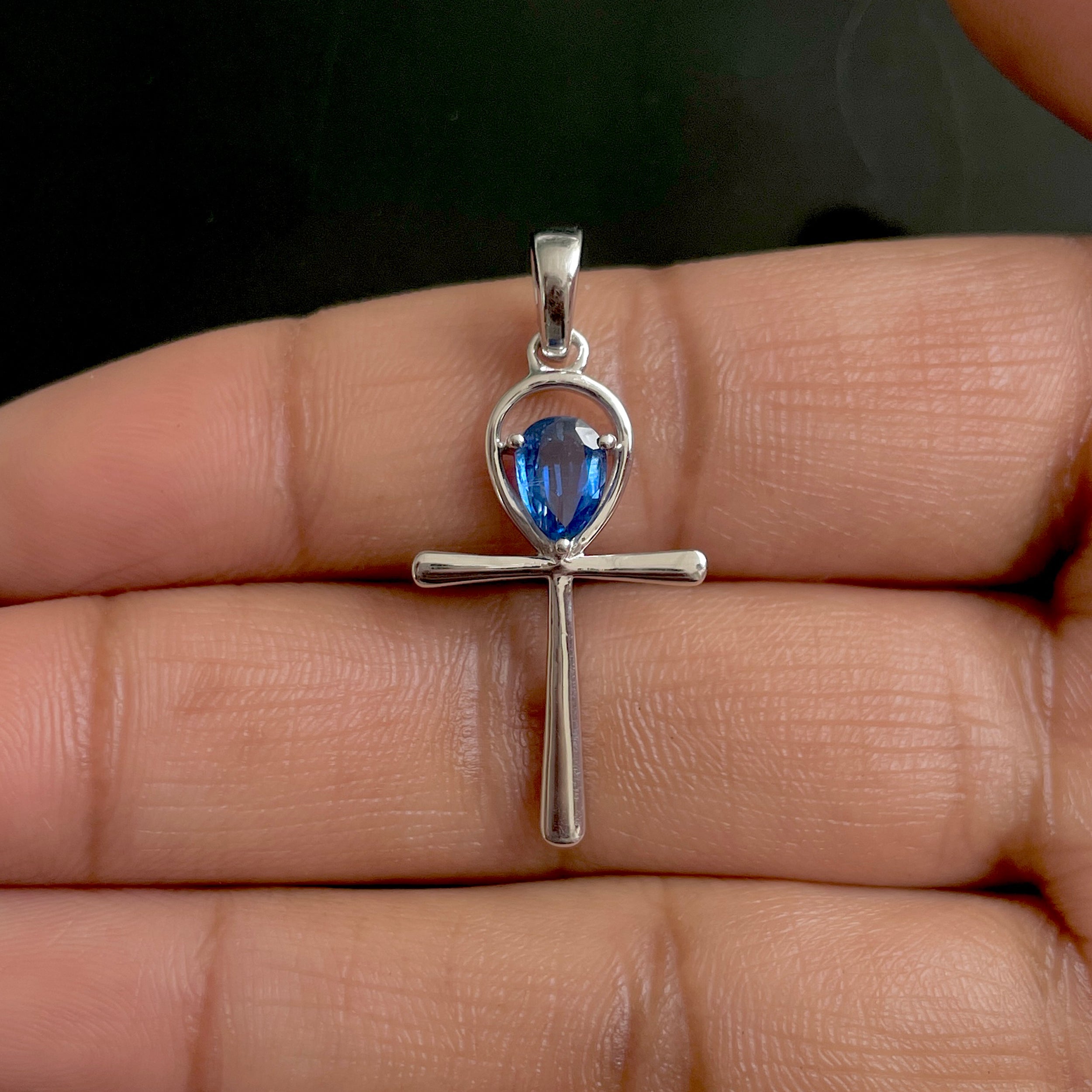 Kyanite Ankh Pendant-(KYN-SN-168-B.)