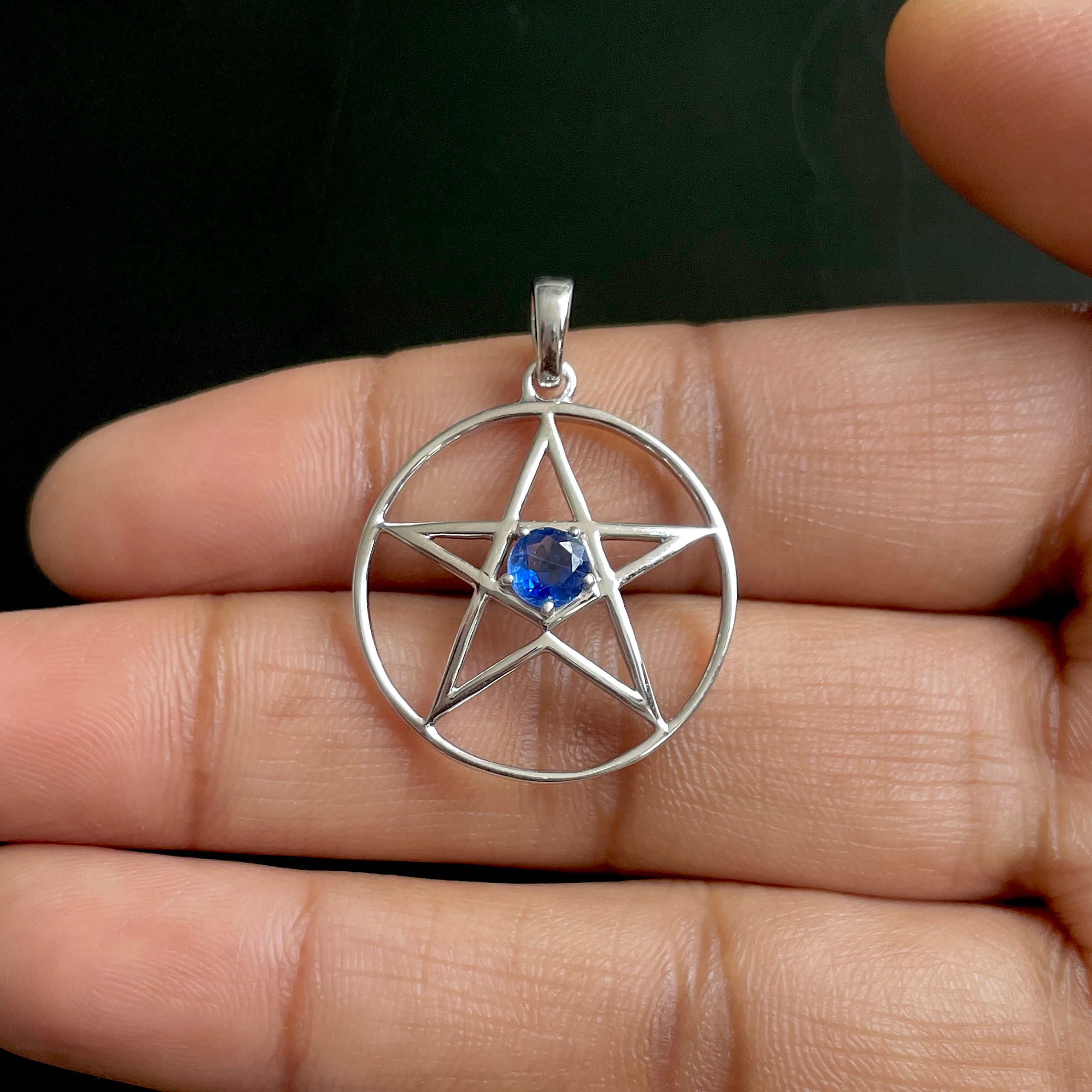 Kyanite Pentacle Pendant-(KYN-SN-171.)