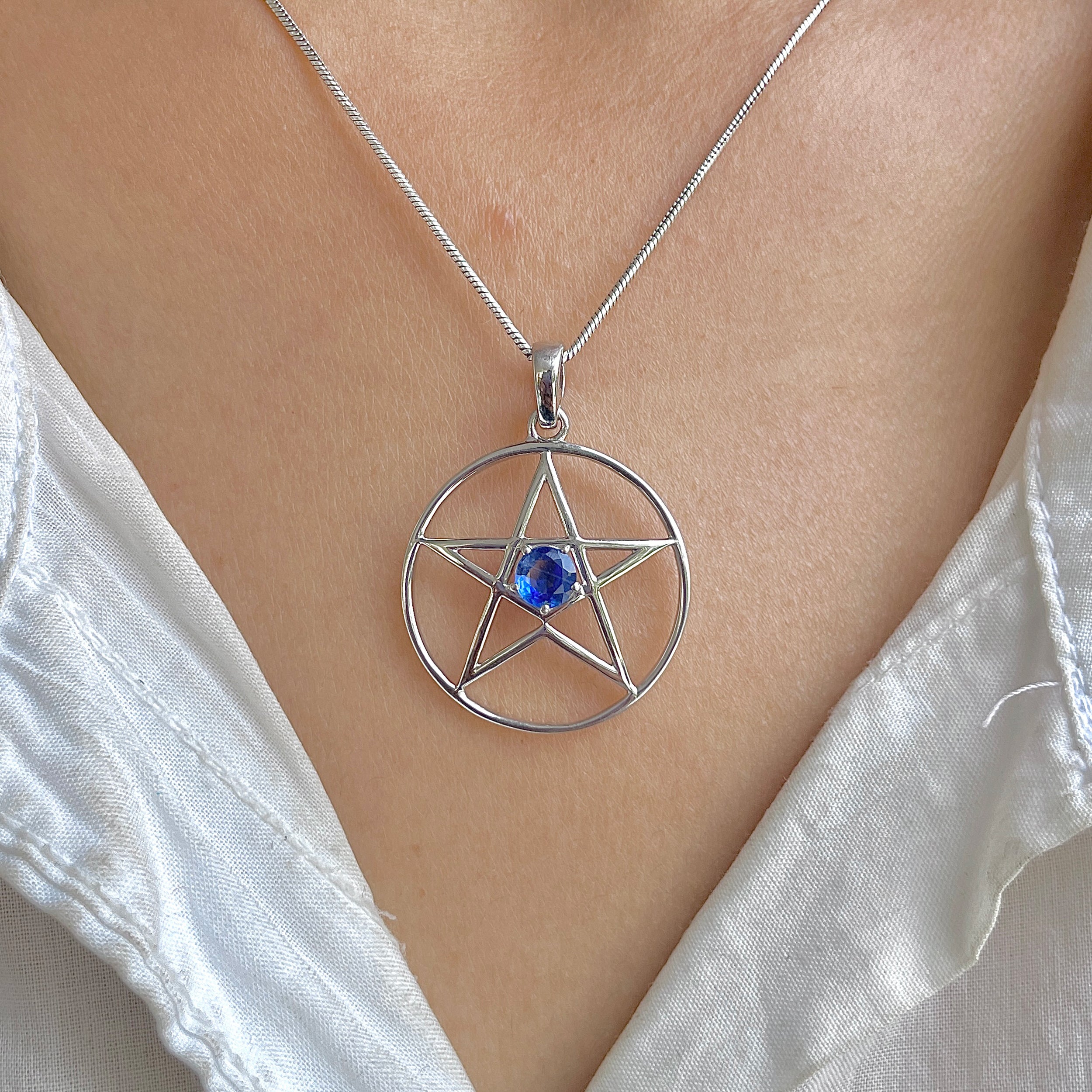 Kyanite Pentacle Pendant-(KYN-SN-171.)
