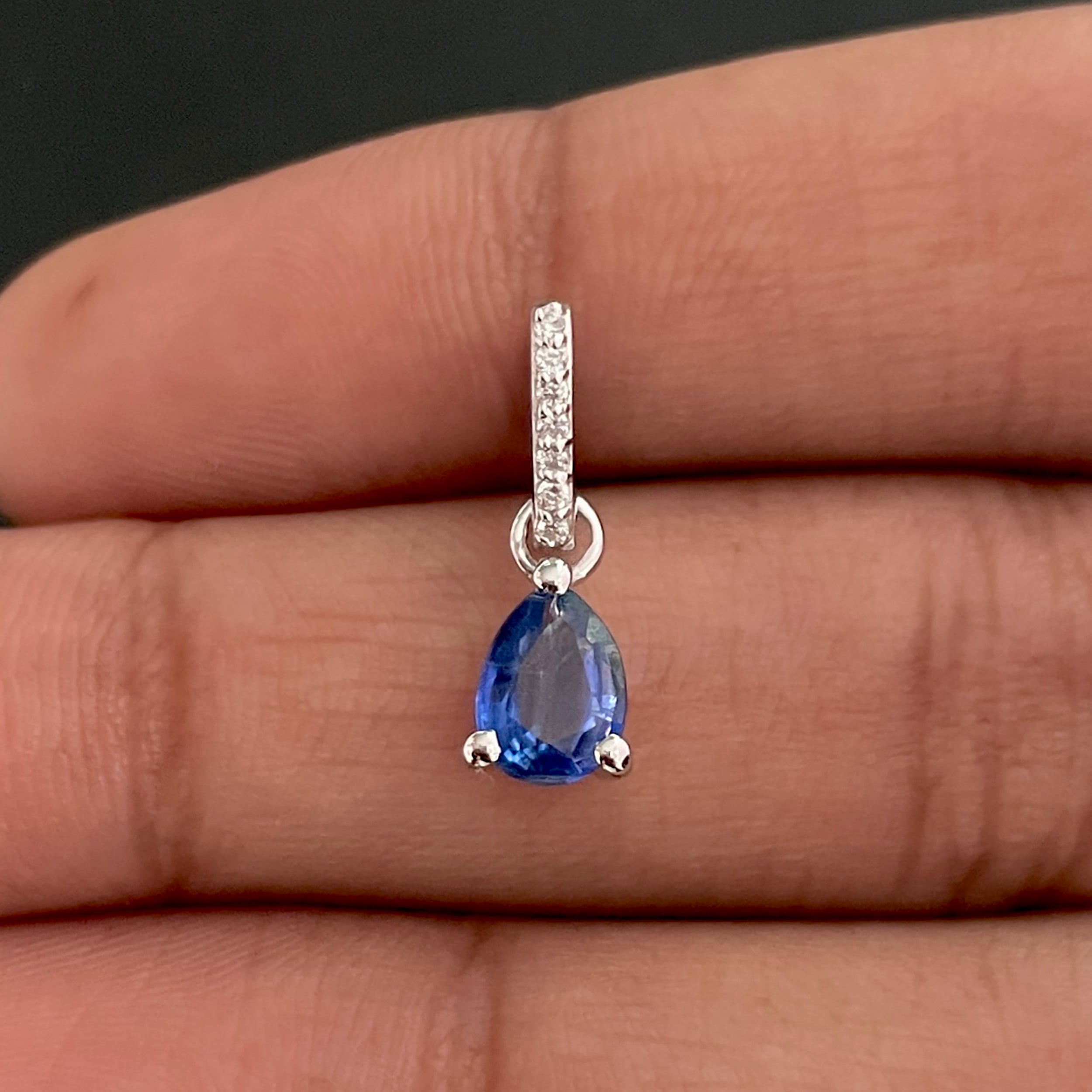 Kyanite & White Topaz Pendant-(KYN-SP-1165-B.)