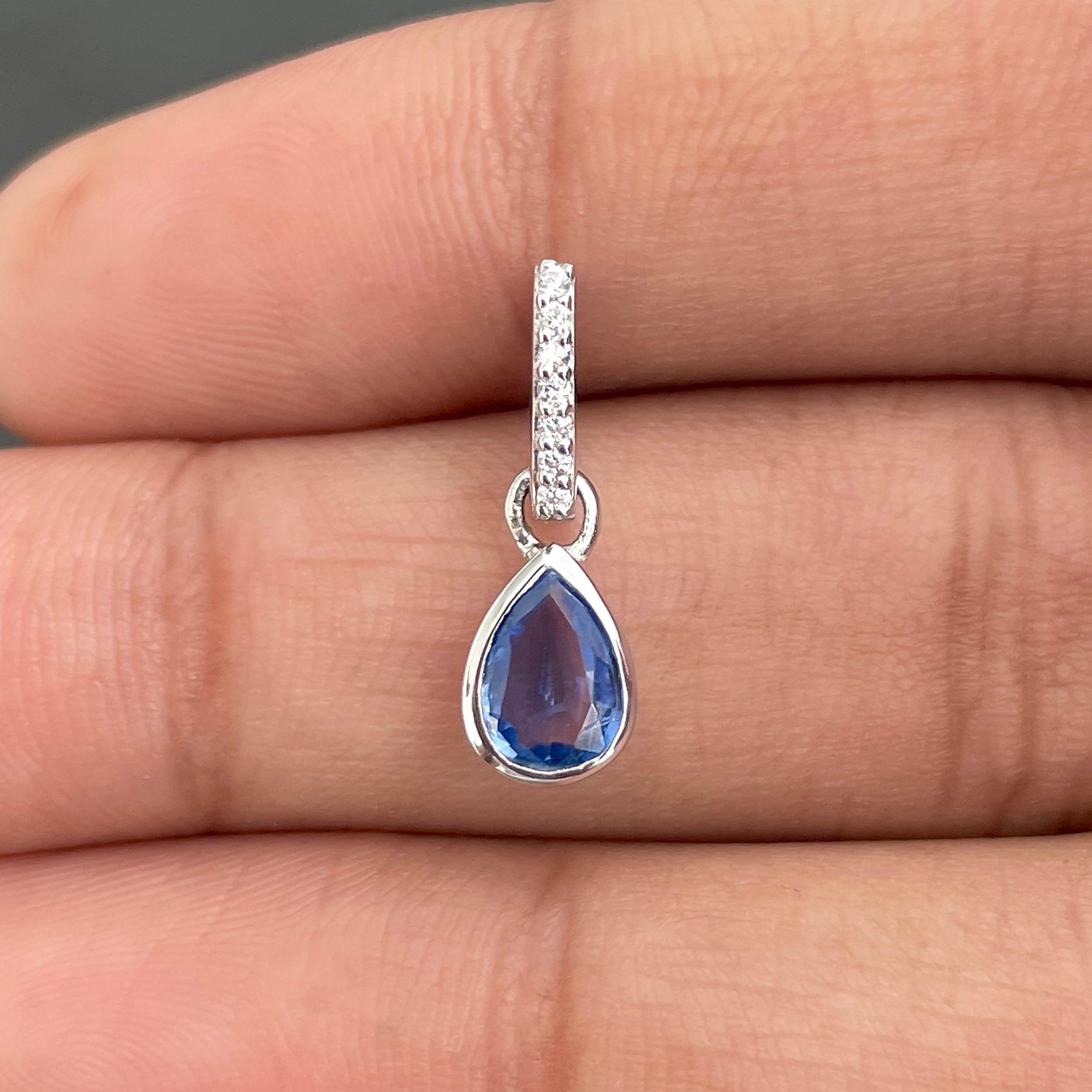 Kyanite & White Topaz Pendant-(KYN-SP-779-B.)