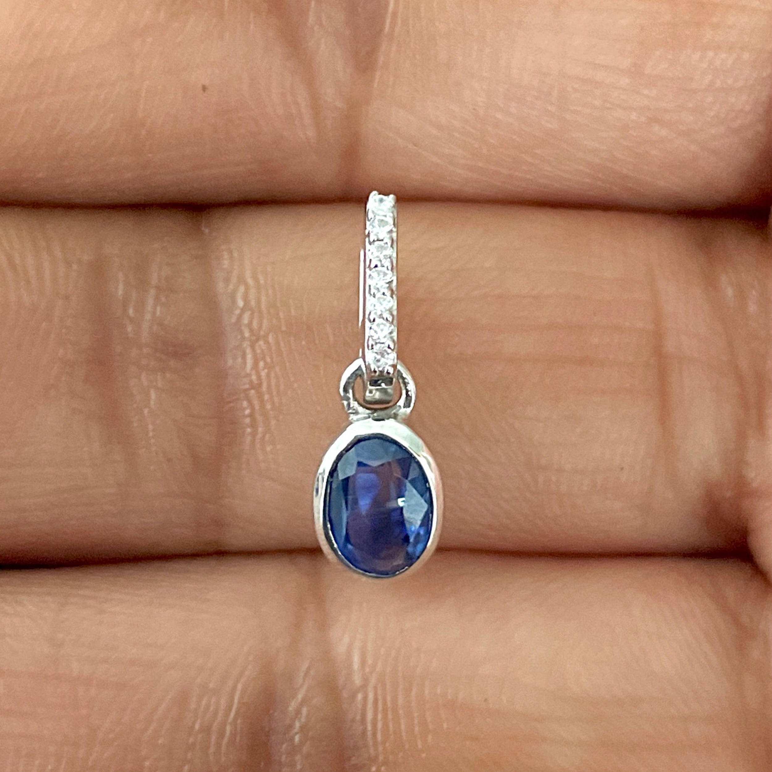 Kyanite & White Topaz Pendant-(KYN-SP-780-B.)