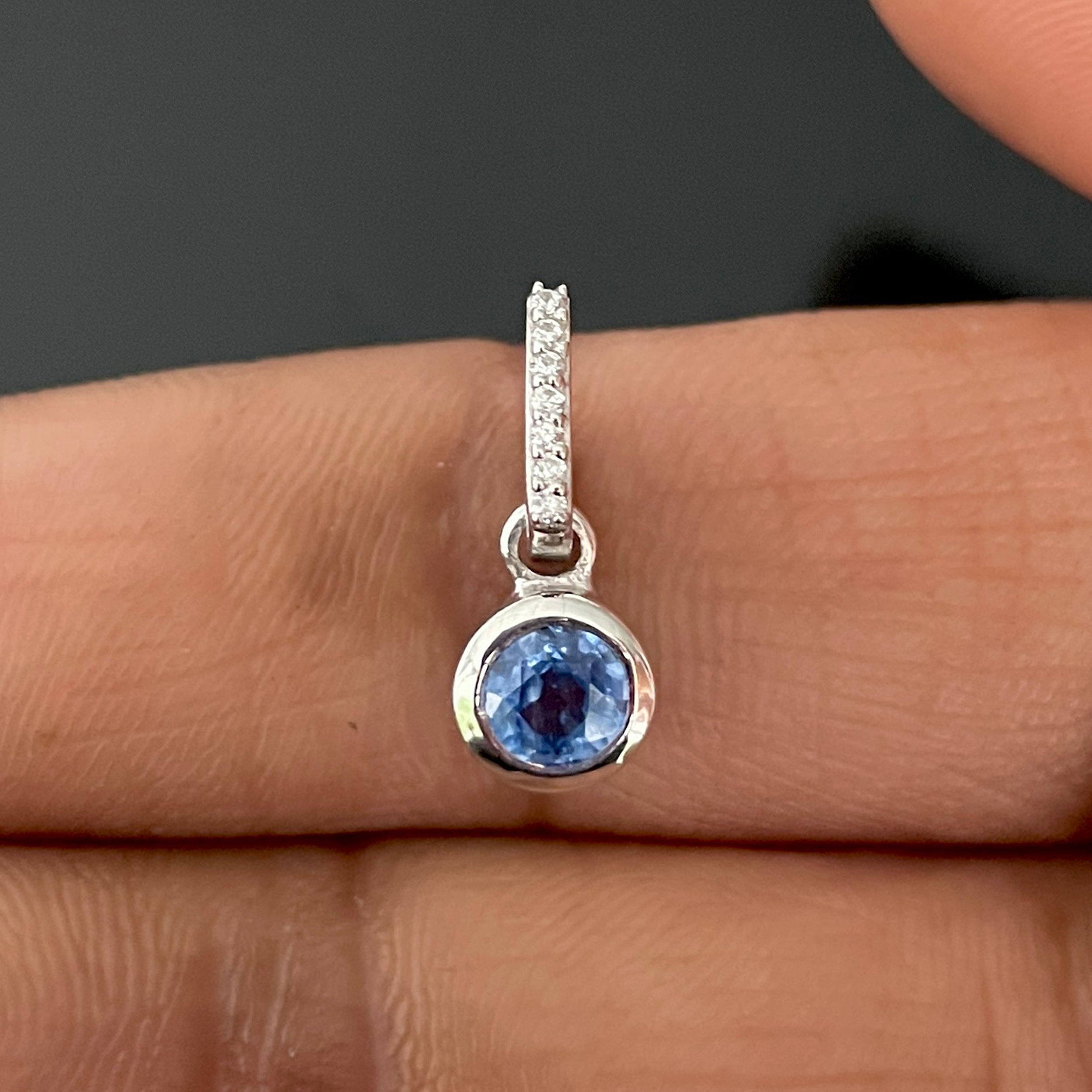 Kyanite & White Topaz Pendant-(KYN-SP-957-B.)