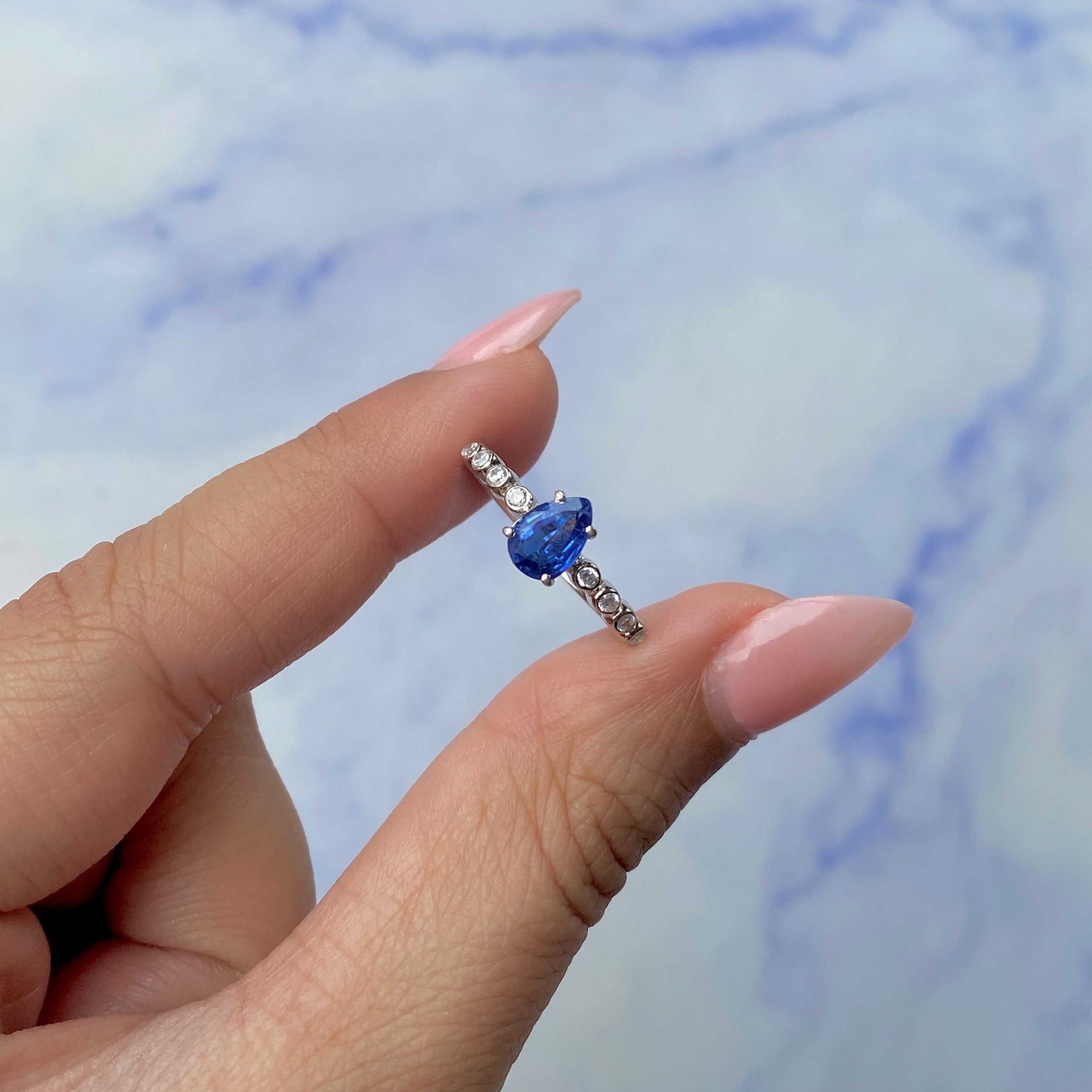 Kyanite Ring-(KYN-SR-419D-B-W.)