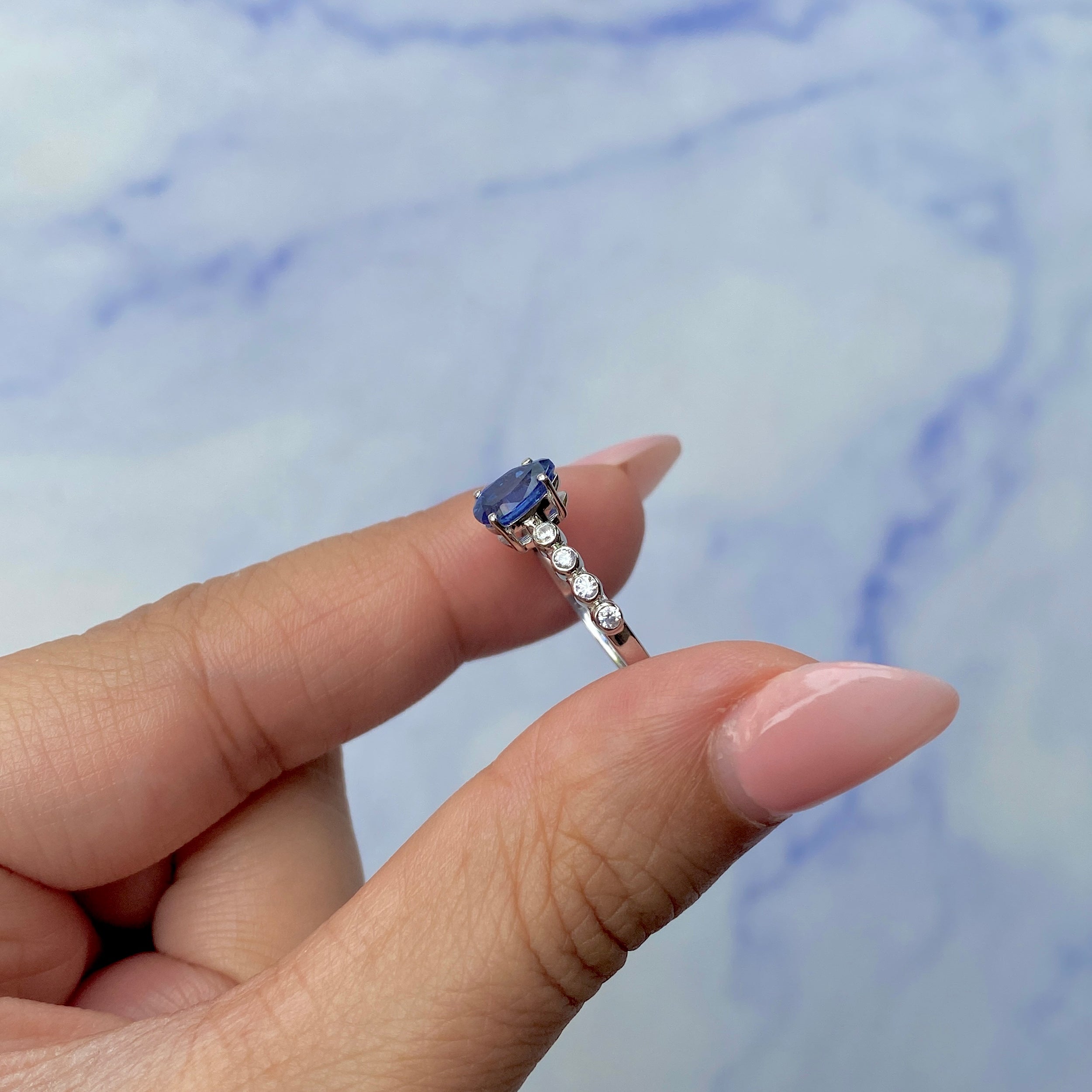 Kyanite Ring-(KYN-SR-419D-B-W.)