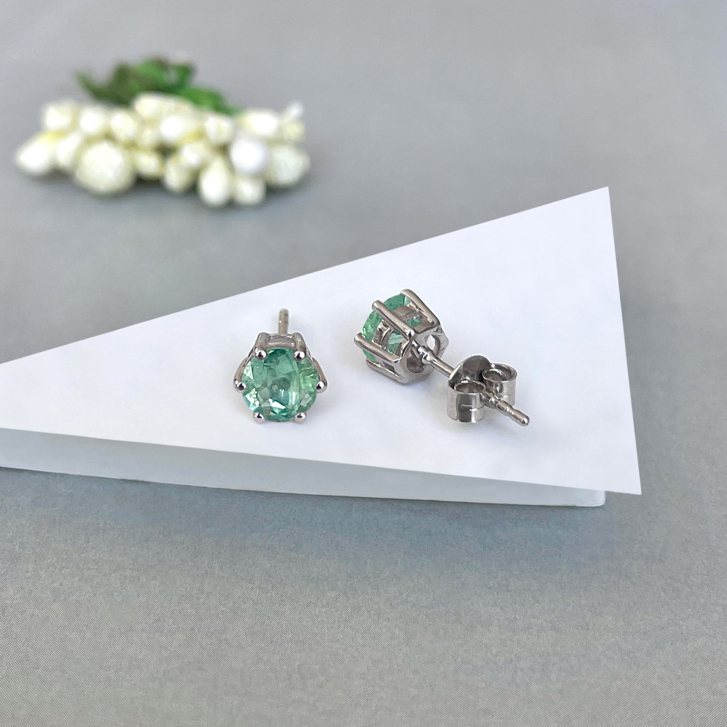 Green Kyanite Stud Earring-(GKY-SE-1024.)