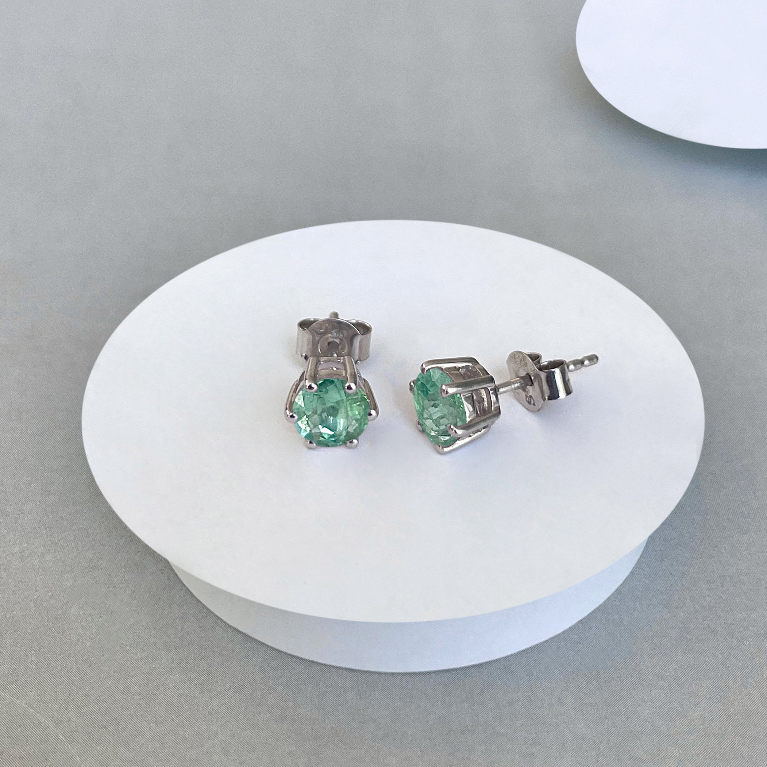 Green Kyanite Stud Earring-(KYN-SE-1024-G.)