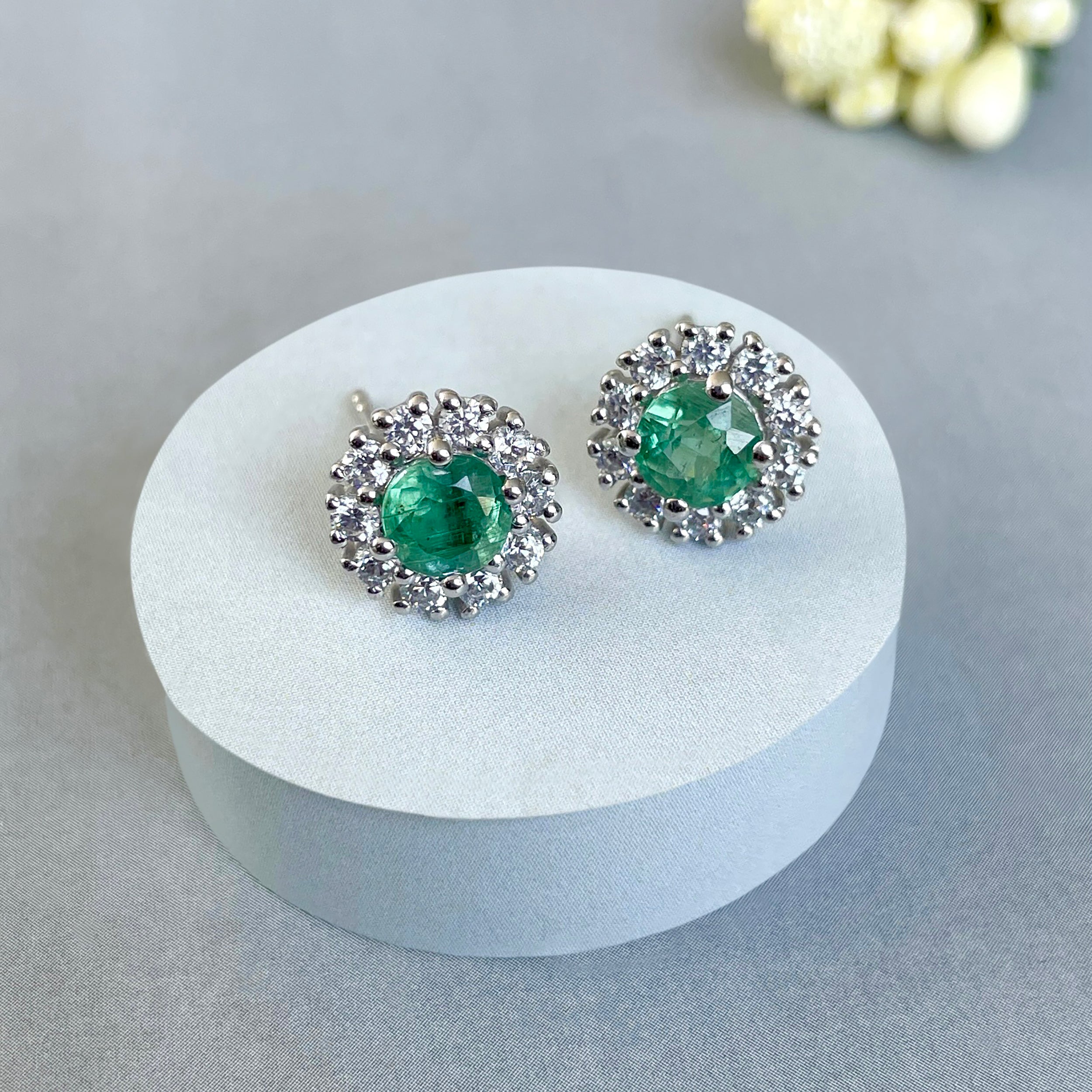 Green Kyanite Stud Earring-(KYN-SE-1268-G.)