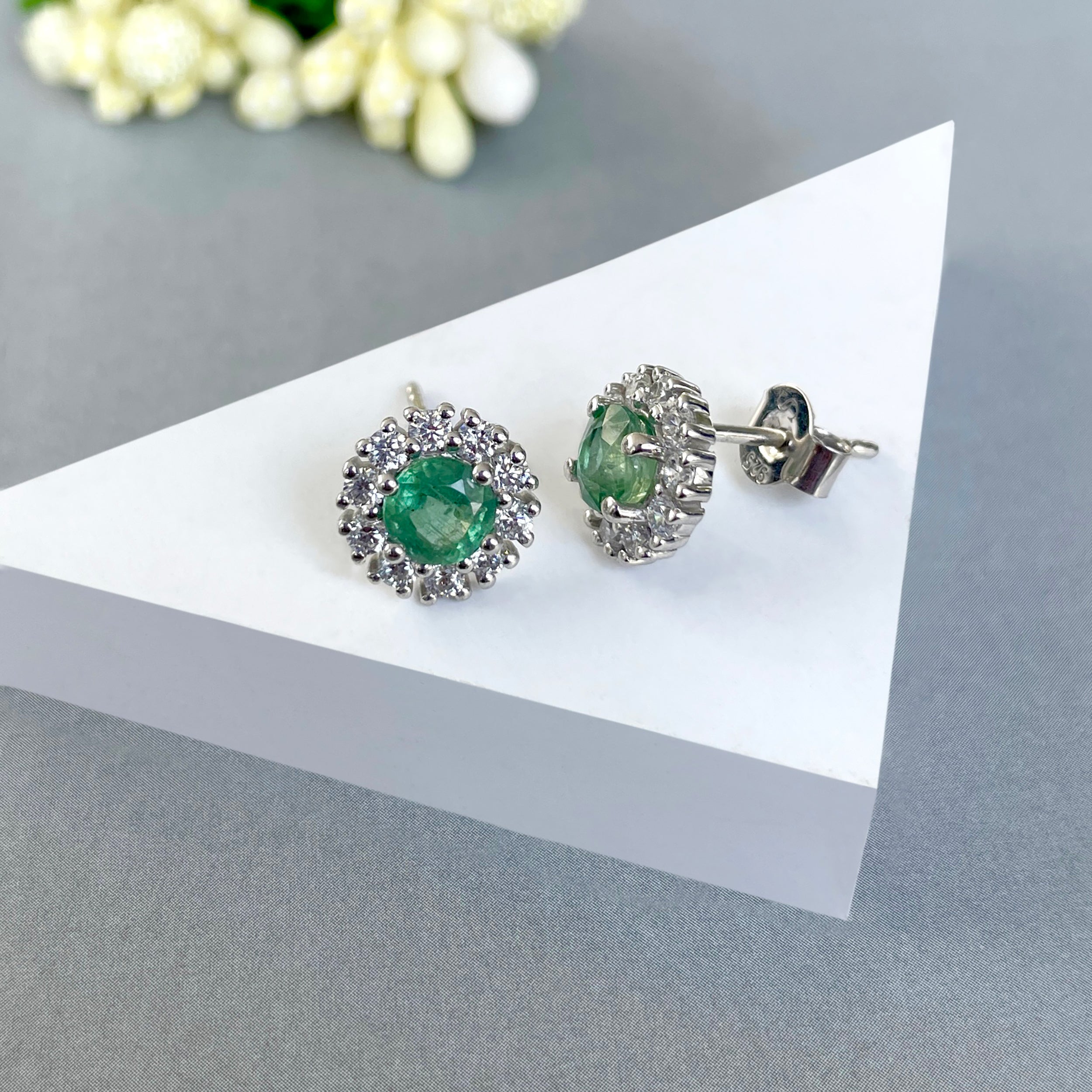 Green Kyanite Stud Earring-(KYN-SE-1268-G.)