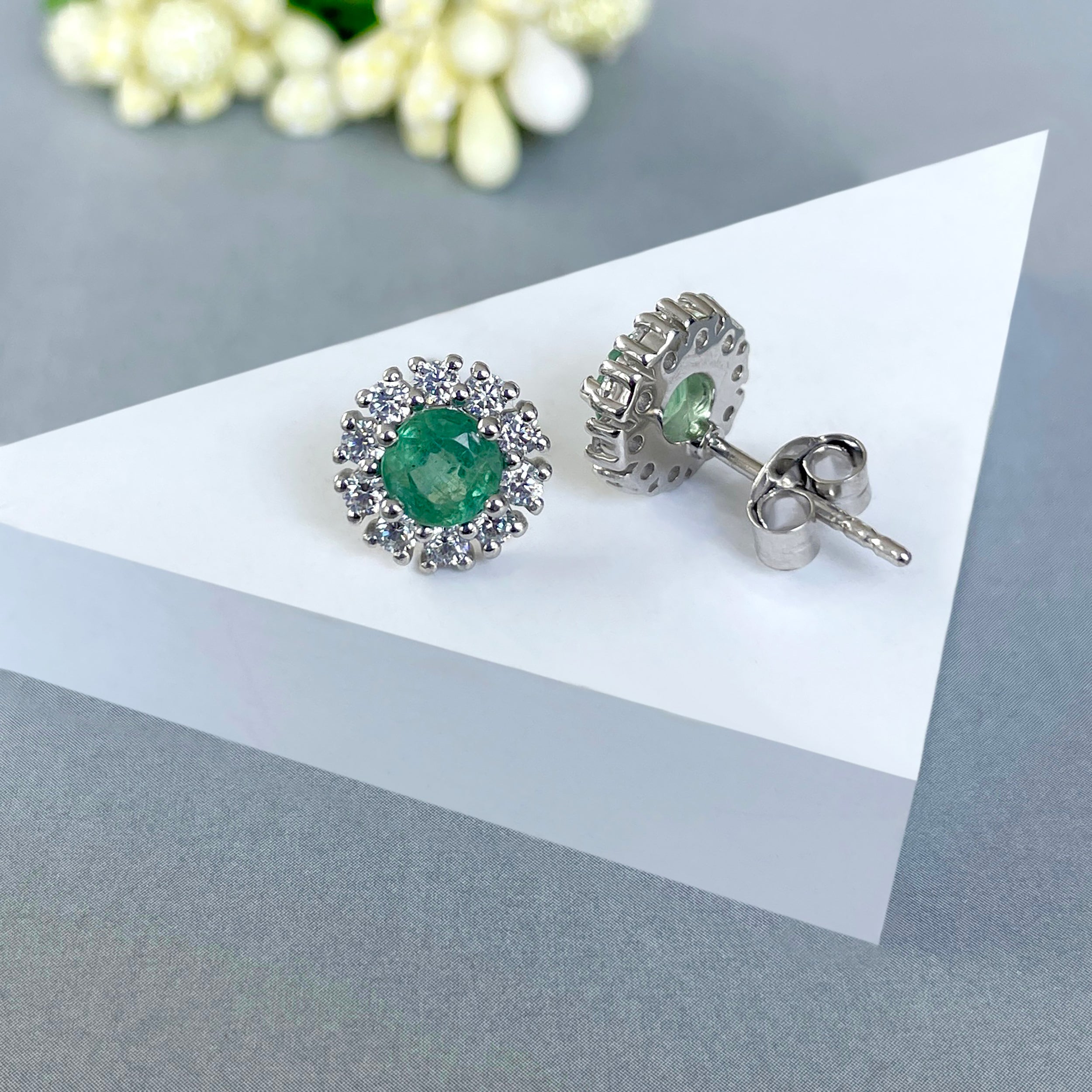 Green Kyanite Stud Earring-(KYN-SE-1268-G.)