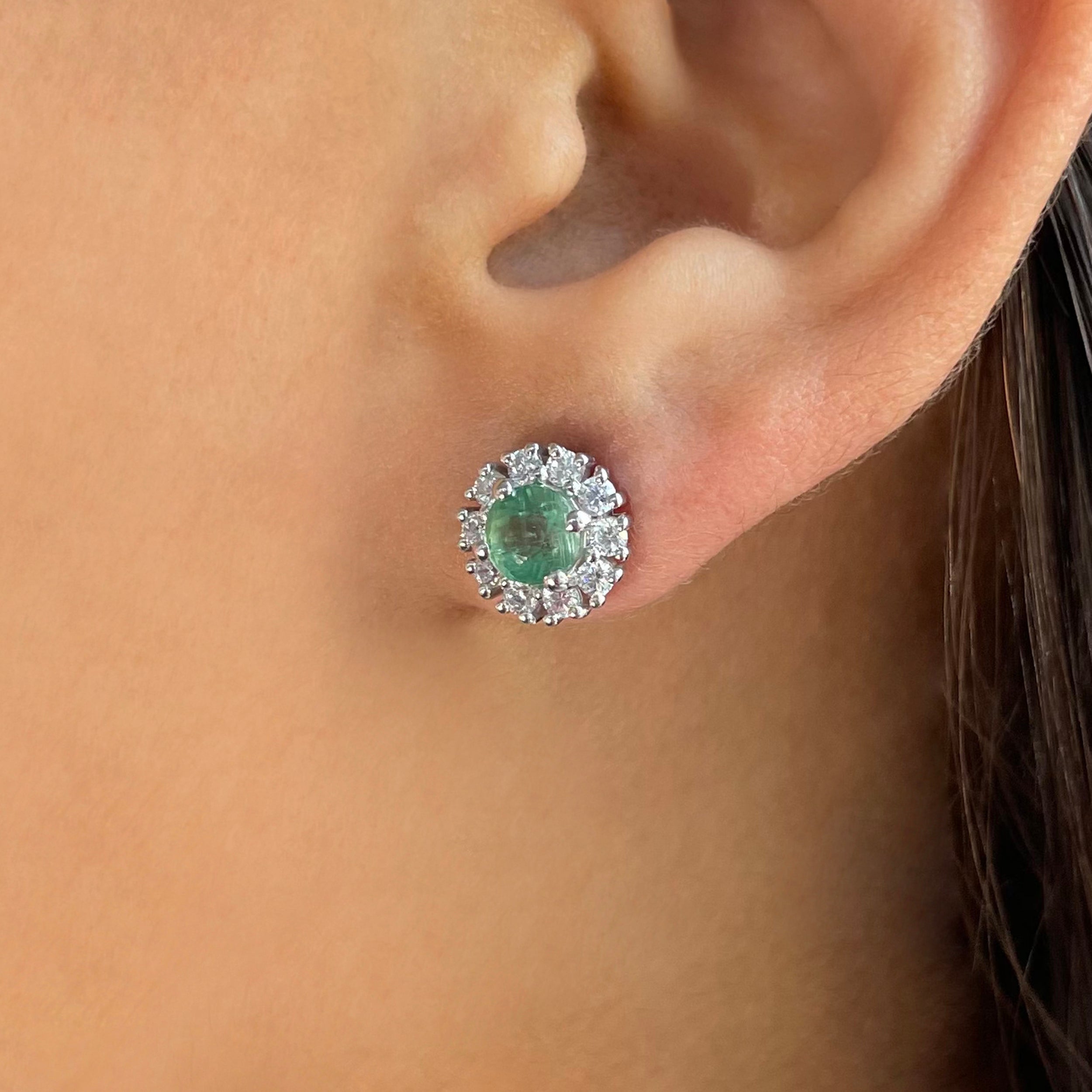 Green Kyanite Stud Earring-(KYN-SE-1268-G.)