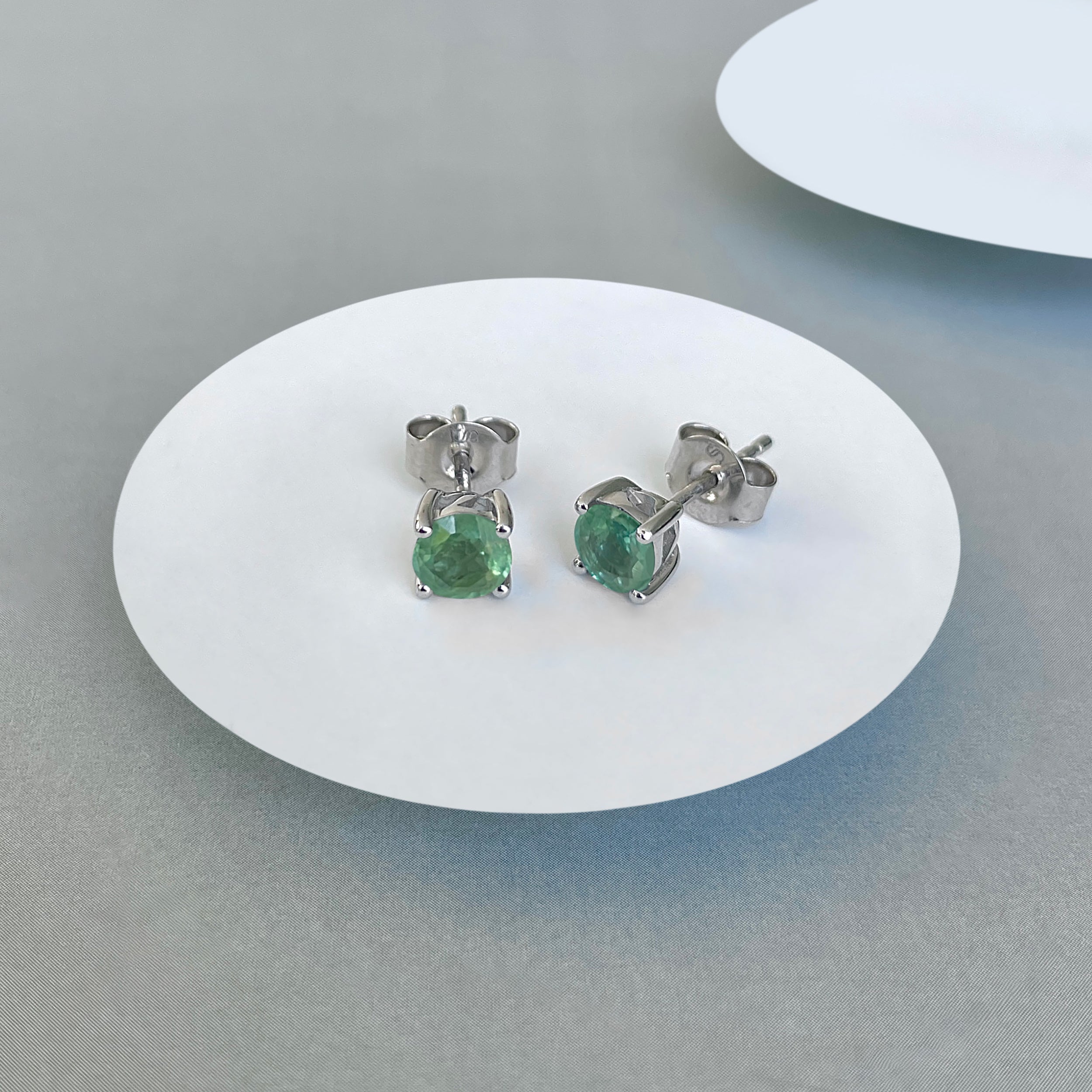 Green Kyanite Stud Earring-(KYN-SE-1321-G.)