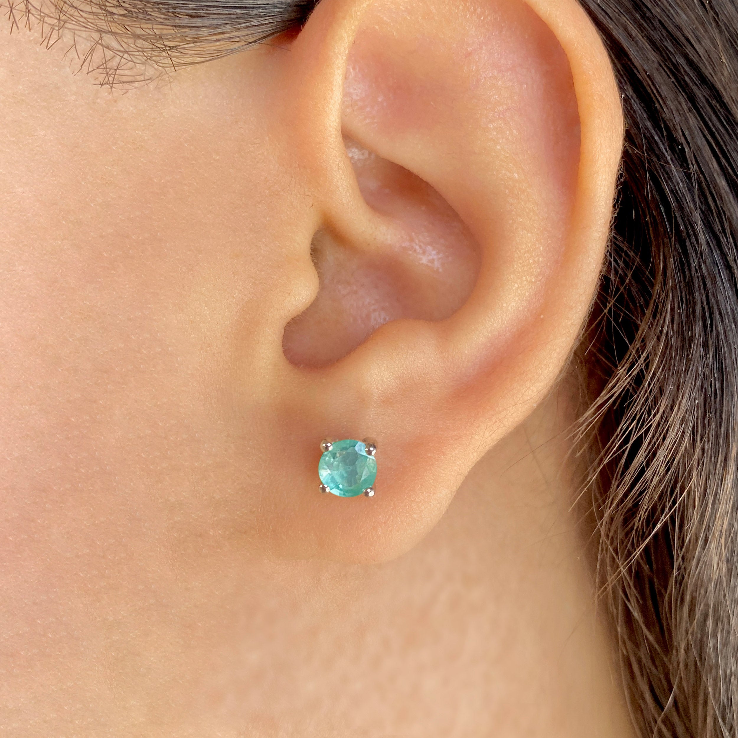 Green Kyanite Stud Earring-(KYN-SE-1321-G.)