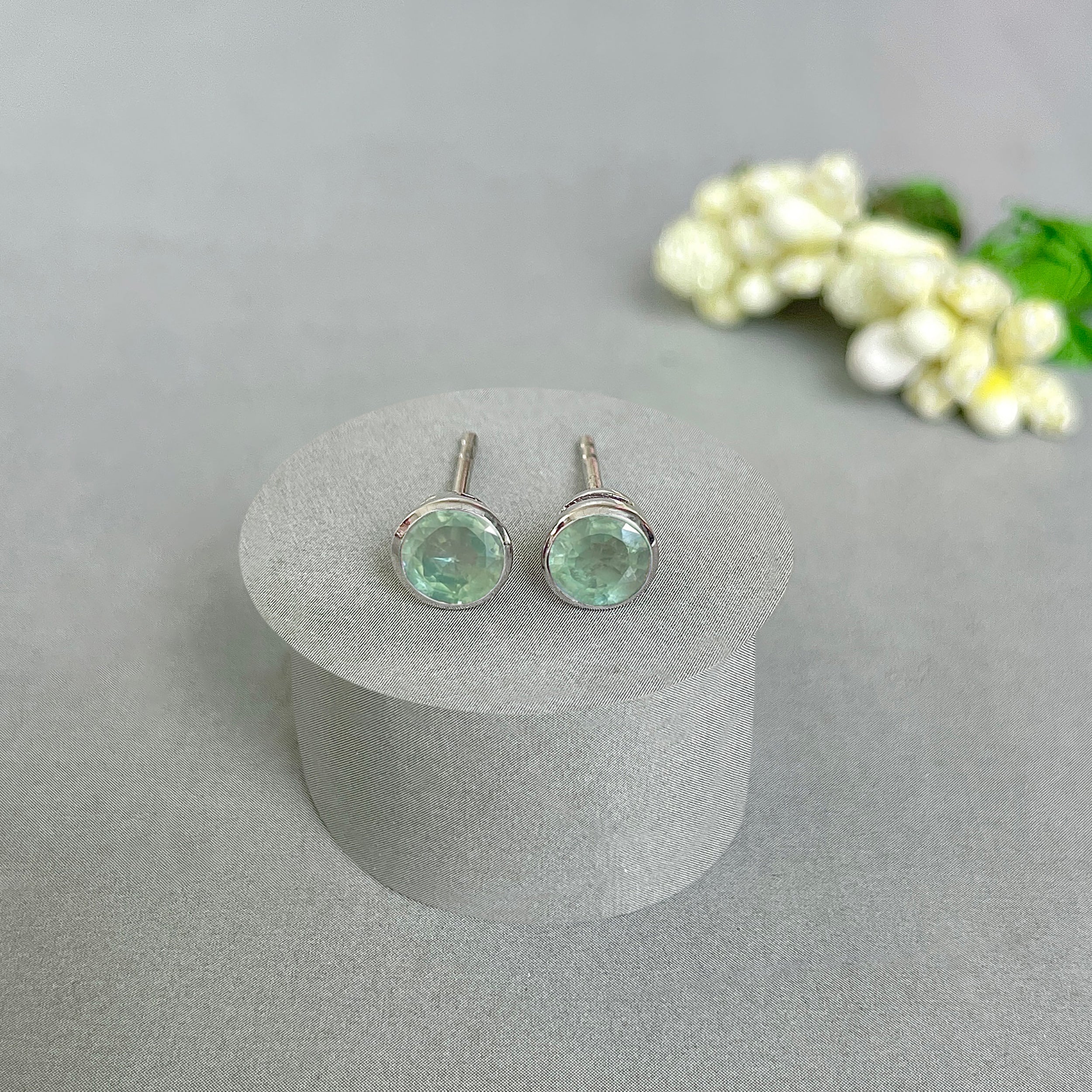Green Kyanite Stud Earring-(GKY-SE-1425.)