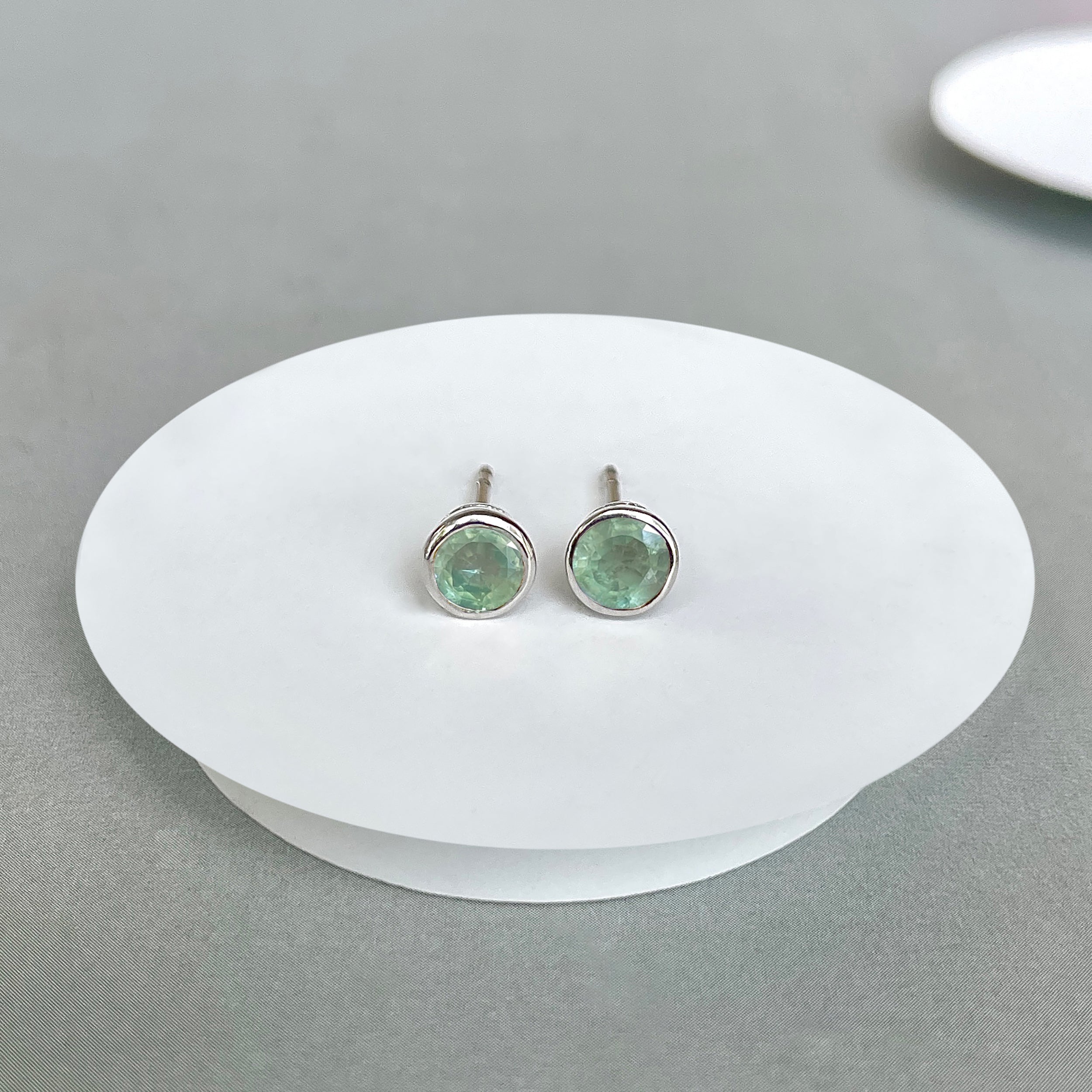 Green Kyanite Stud Earring-(GKY-SE-1425.)
